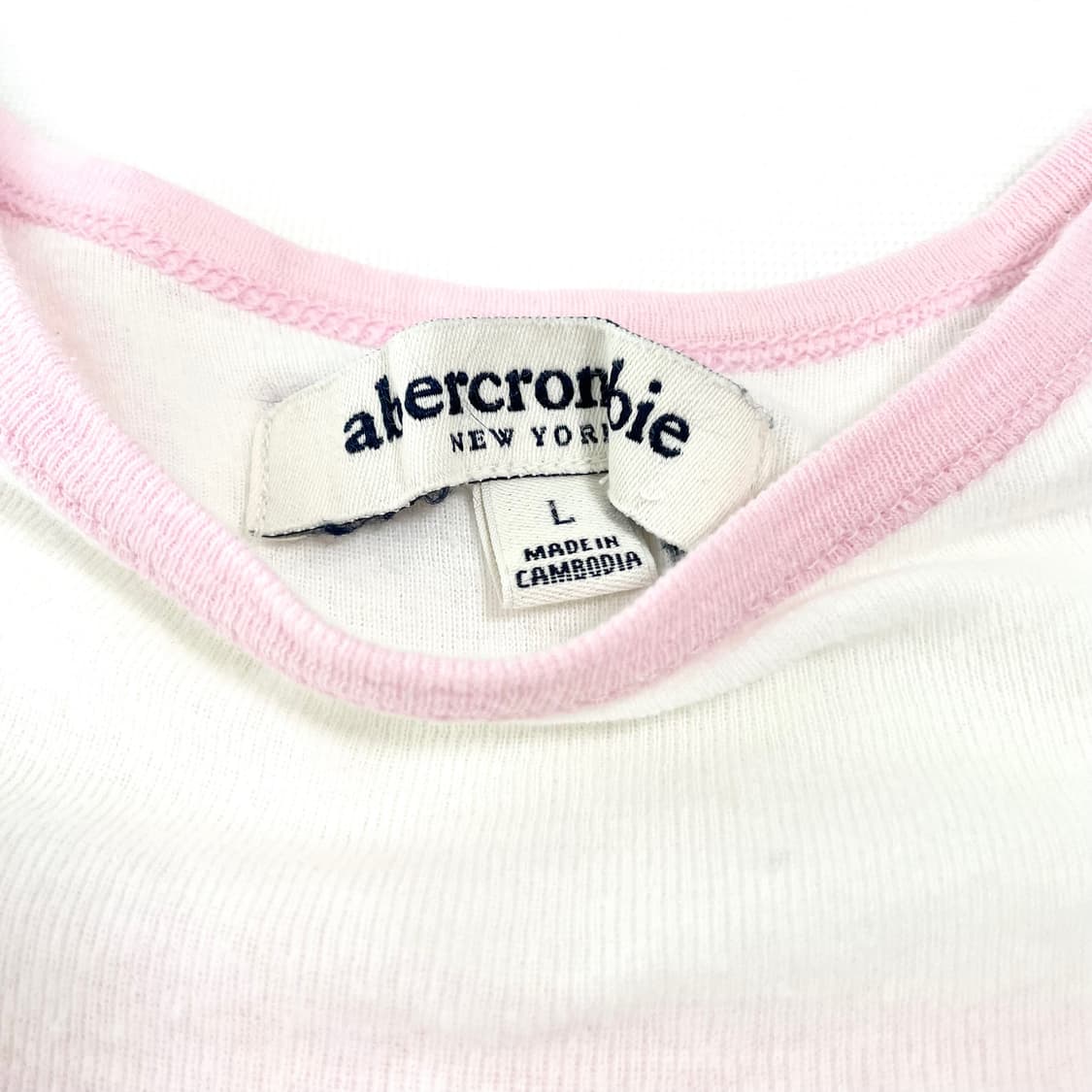 Abercrombie 아베크롬비 핑크 스트라이프 슬리브리스 아베슬리브리스 상품이미지4