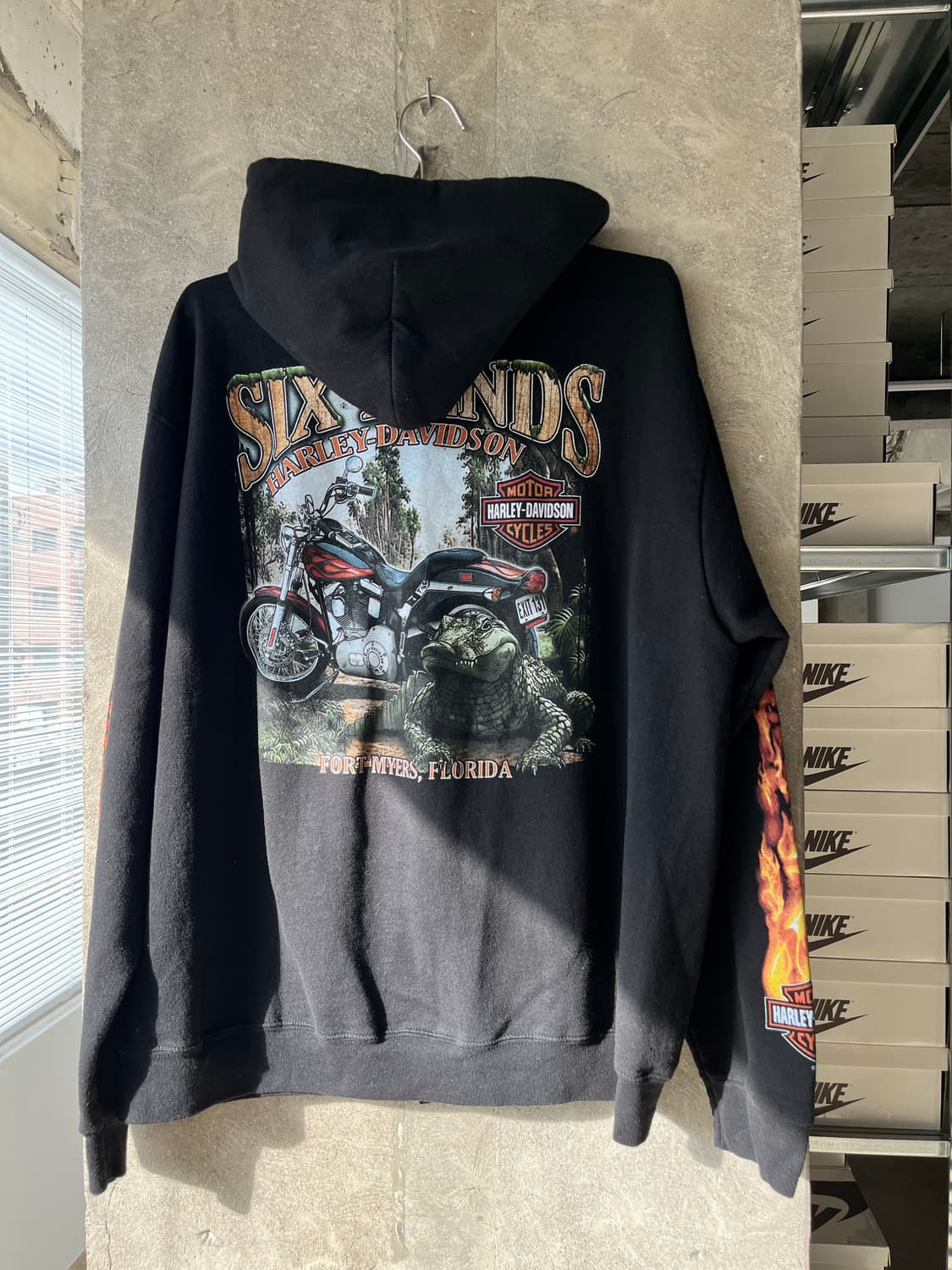 Harley-Davidson 식스 벤즈 플로리다 프린팅 후드집업 상품이미지2