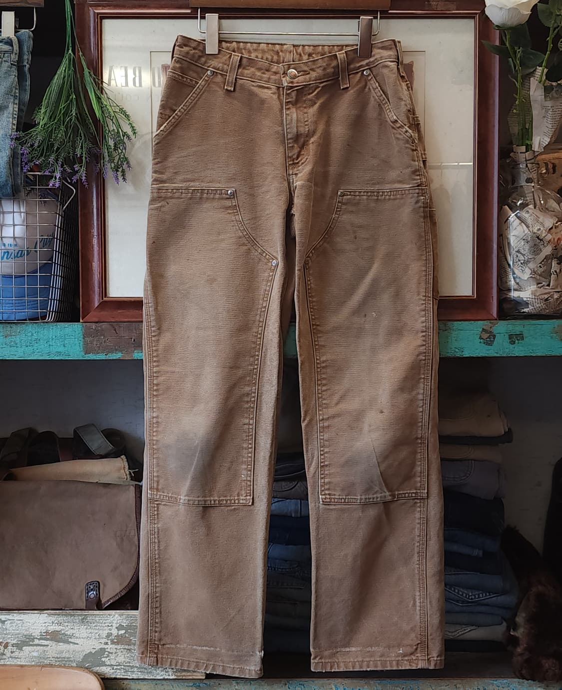 칼하트 워크팬츠 더블니 워크팬츠 브라운 6x32 상품이미지1