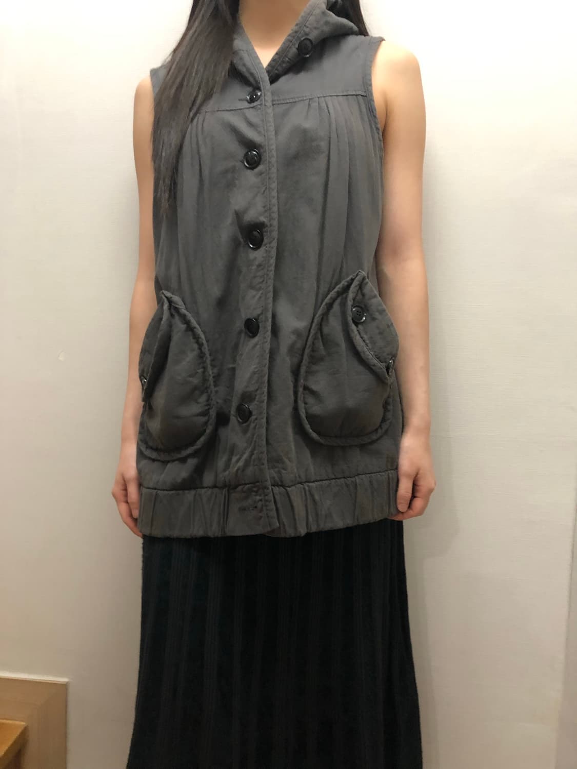 빈티지 그레이 버튼 베스트 상품이미지5