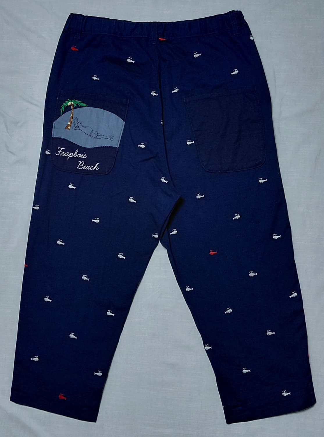 [28~30]FRAPBOIS 고래 자수 크롭 밴딩 팬츠 (8~9부 기장) 상품이미지7