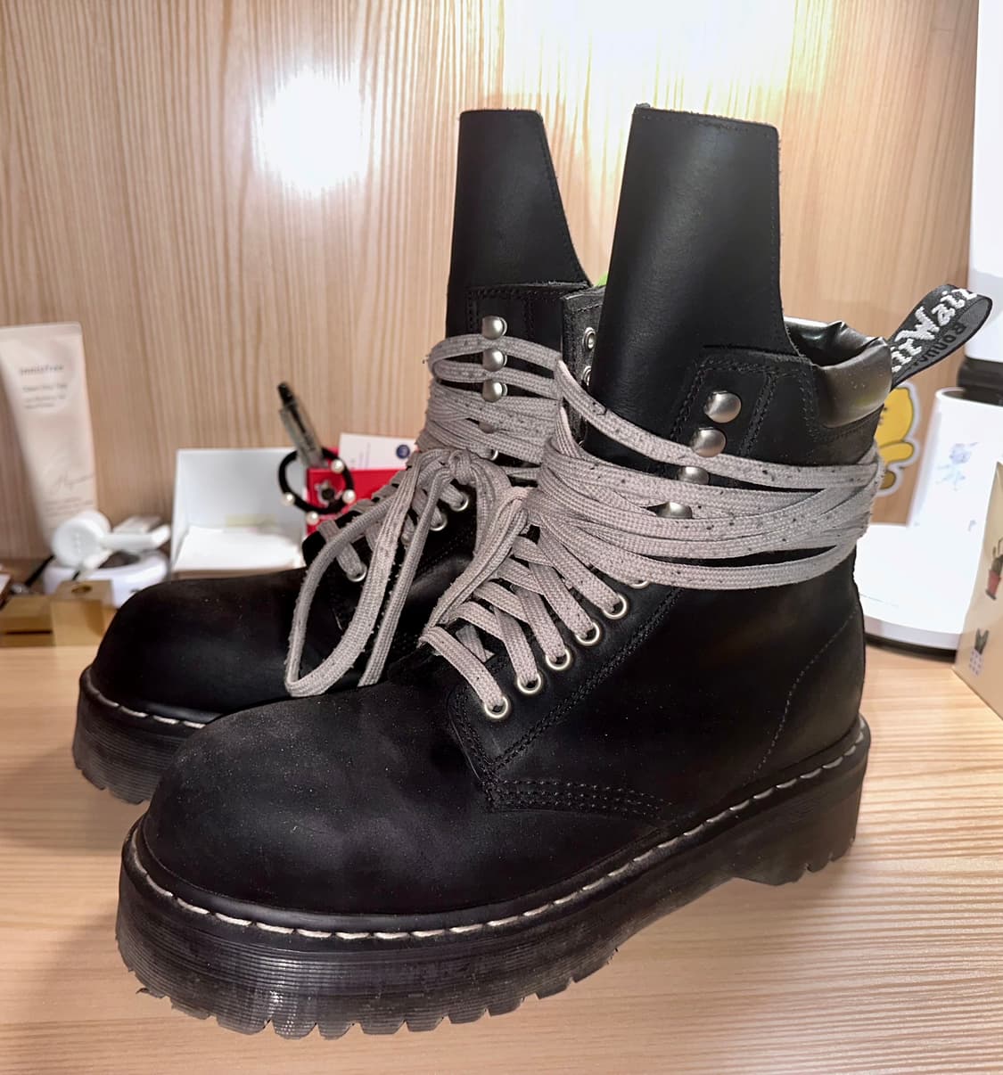 (270,uk8)릭오웬스 닥터마틴 쿼드 솔 스틸토 부츠 상품이미지3