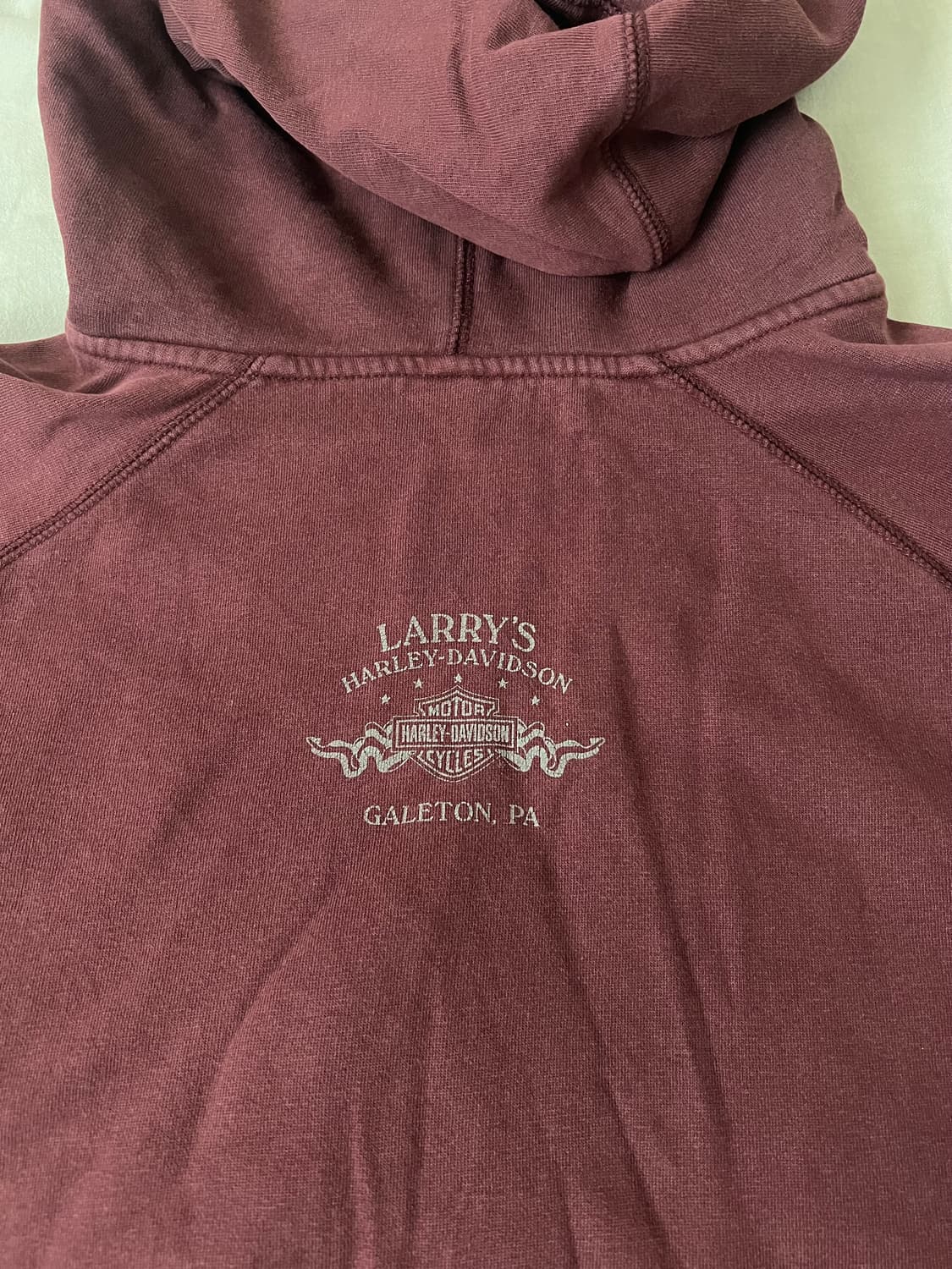 할리데이비슨 버건디 후드티 상품이미지5