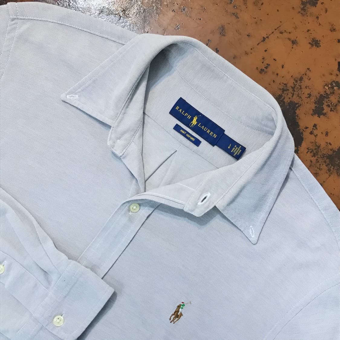 폴로랄프로렌 그레이 니트 옥스포드 셔츠 남방 남성 105 사이즈 상품이미지3