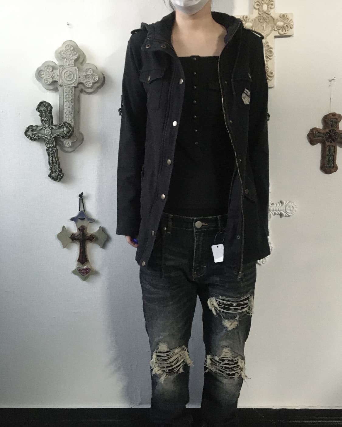 Back printing hood zip up 상품이미지5