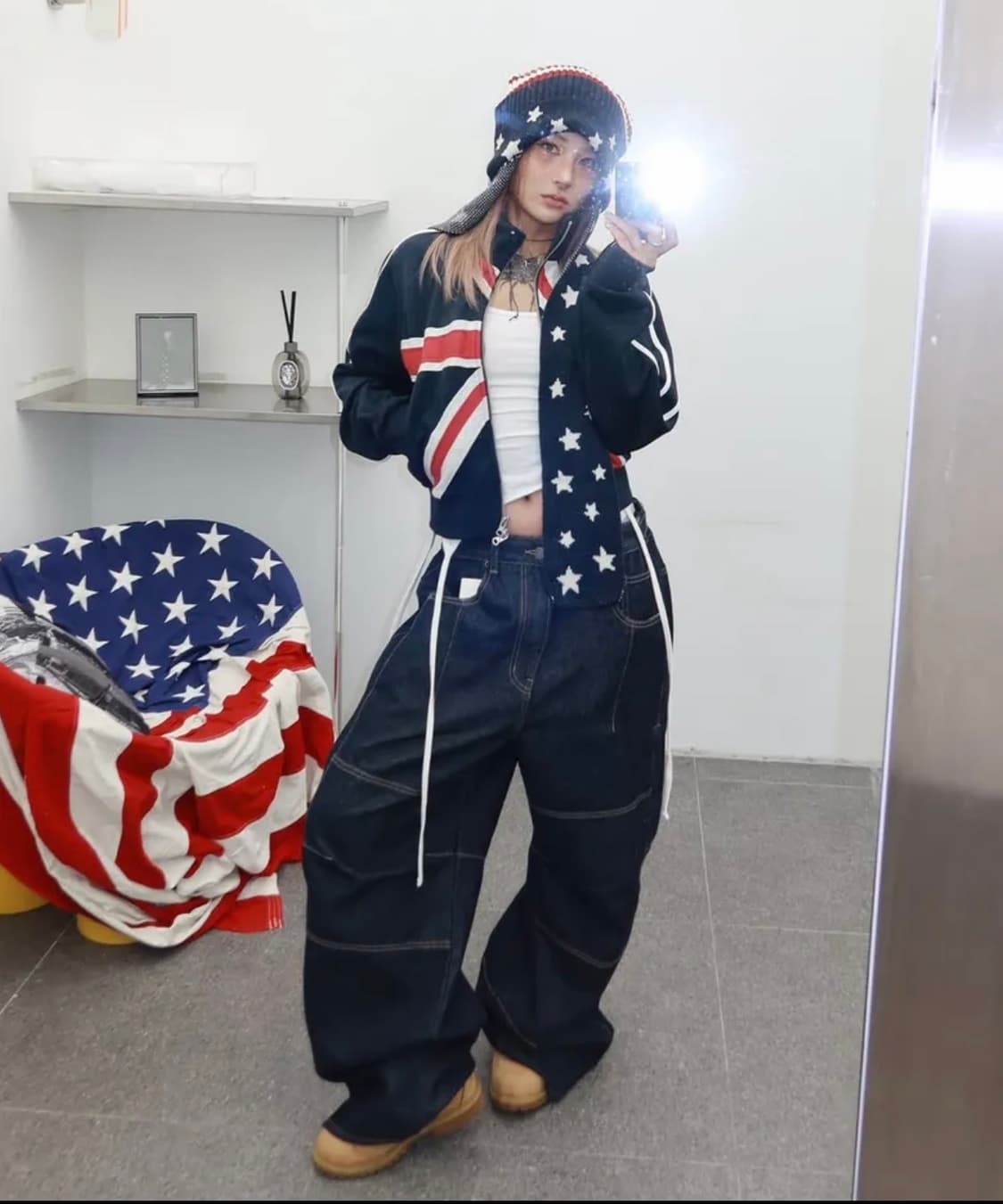 스키즘 인듀싱 STAR TRAPPER BEANIE NAVY 상품이미지3