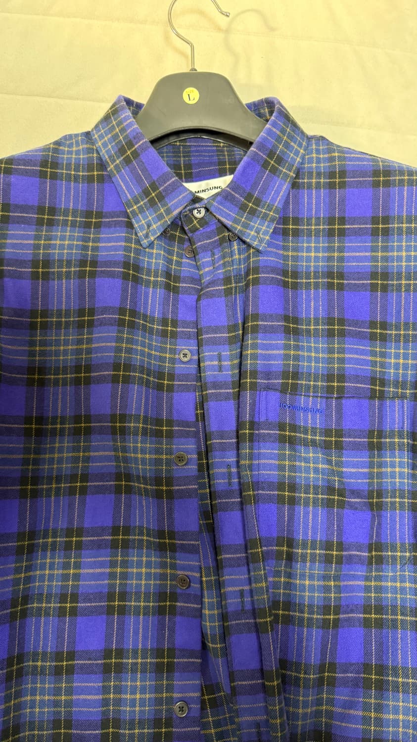 [L] 구민성 체크셔츠 퍼플 상품이미지2