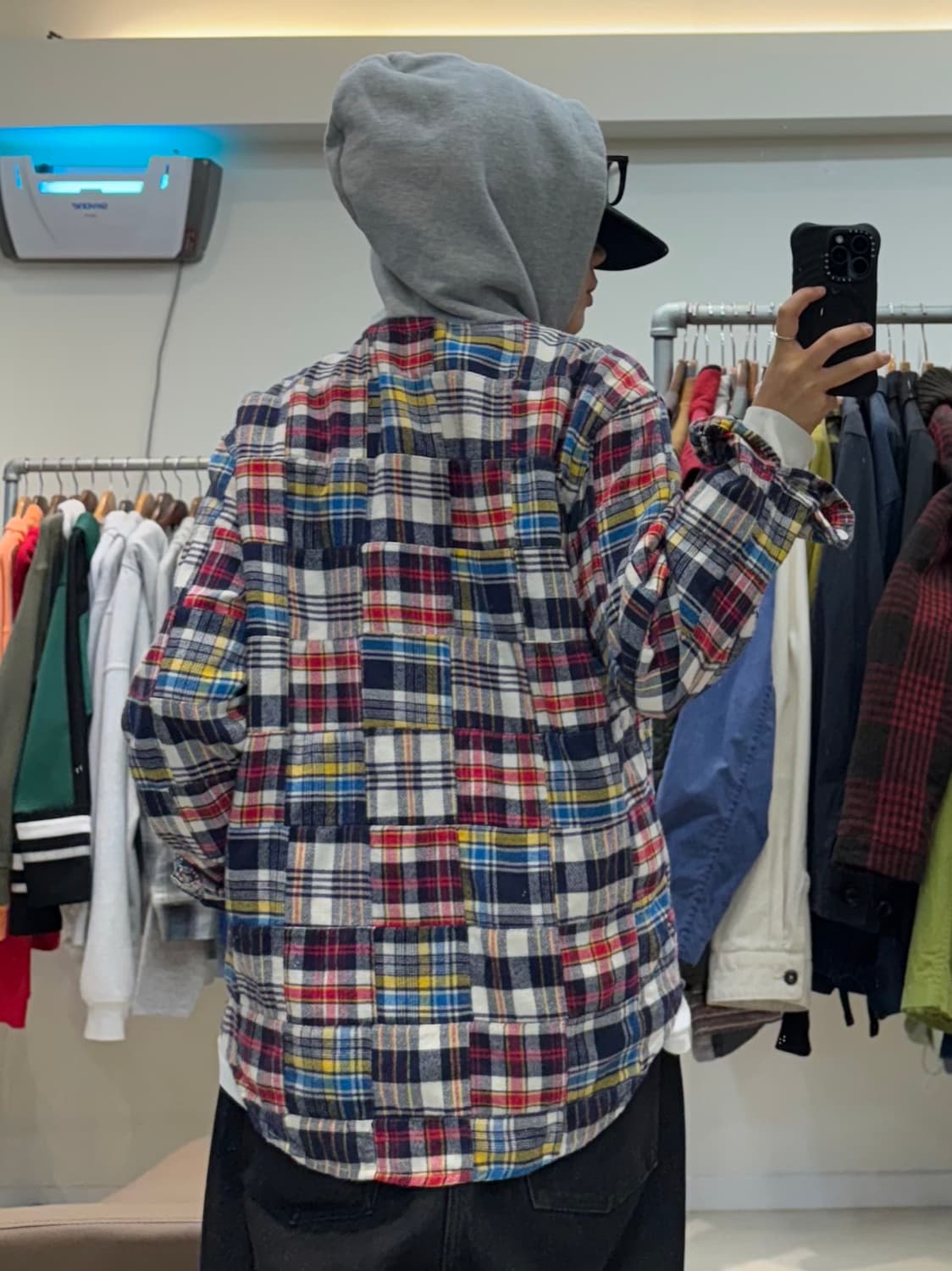 00s 스투시 마드라스패턴 셔츠 후드 자켓 상품이미지6