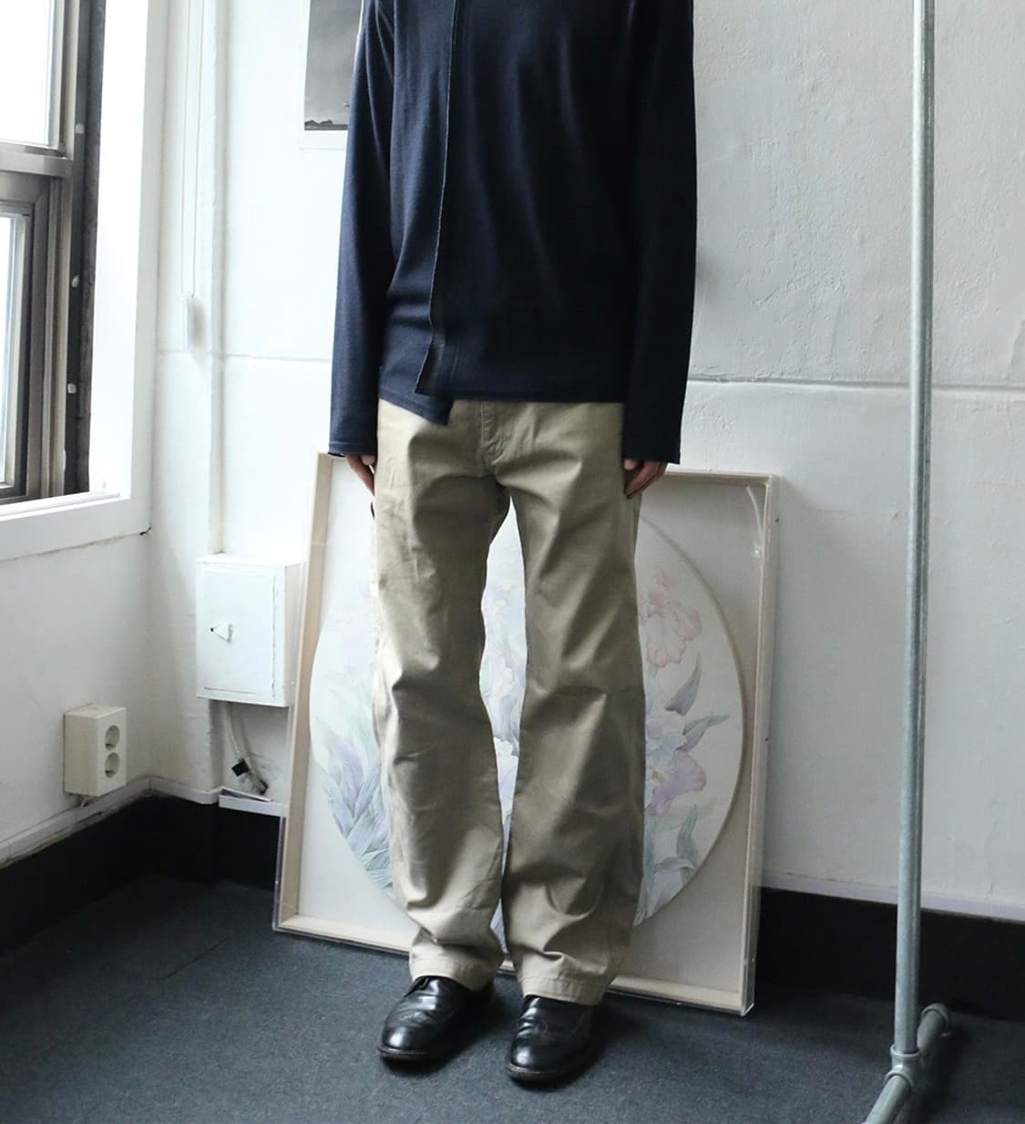  꼼데가르송 옴므 베이지 코튼 팬츠 상품이미지1