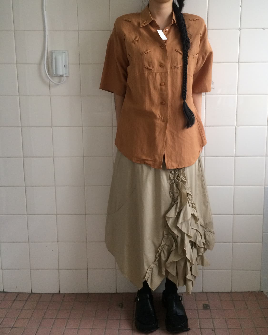 Ribbon pattern shirt 상품이미지5