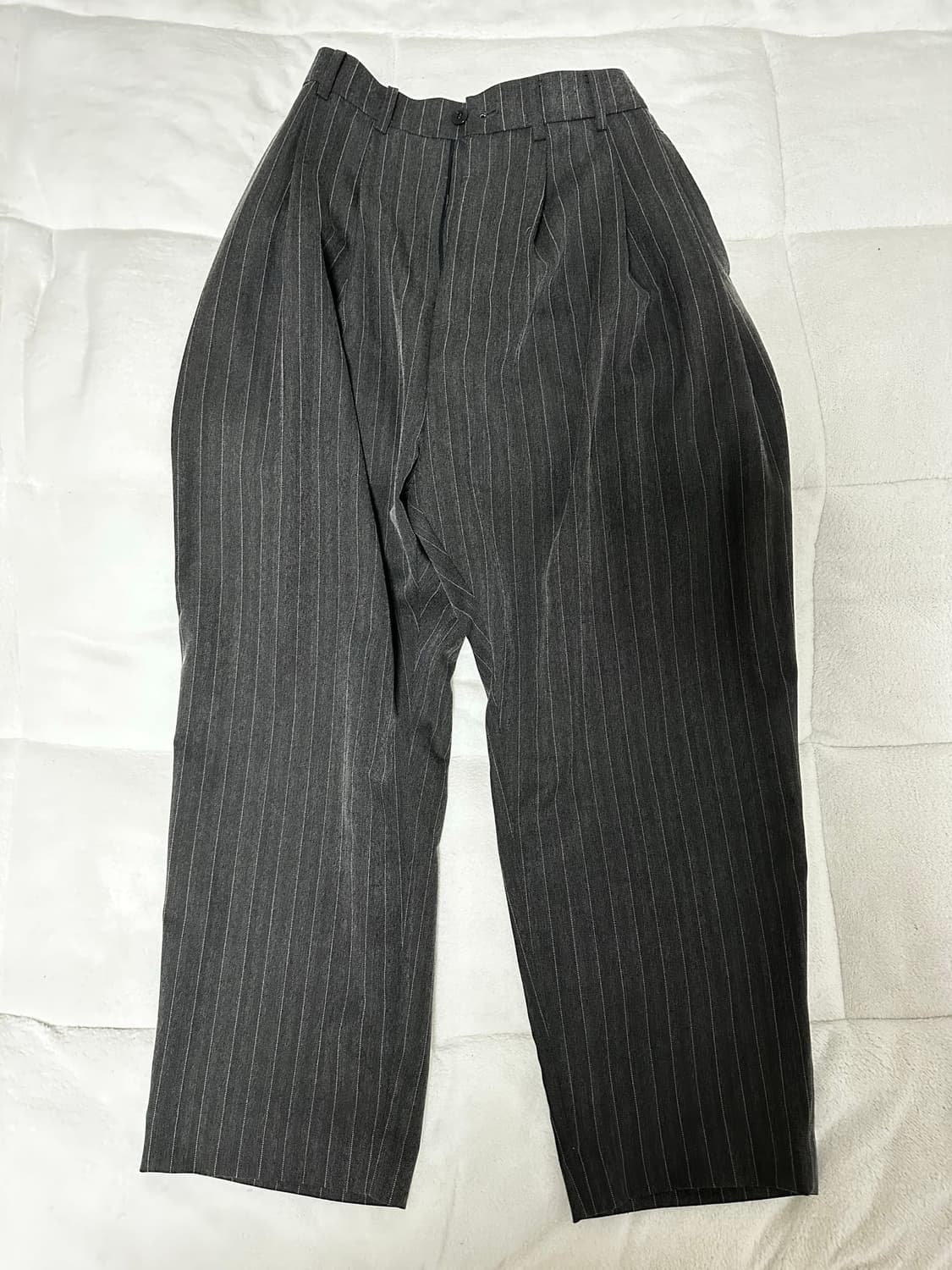 노운 wide taperd pants (stripe charcoal) 상품이미지1