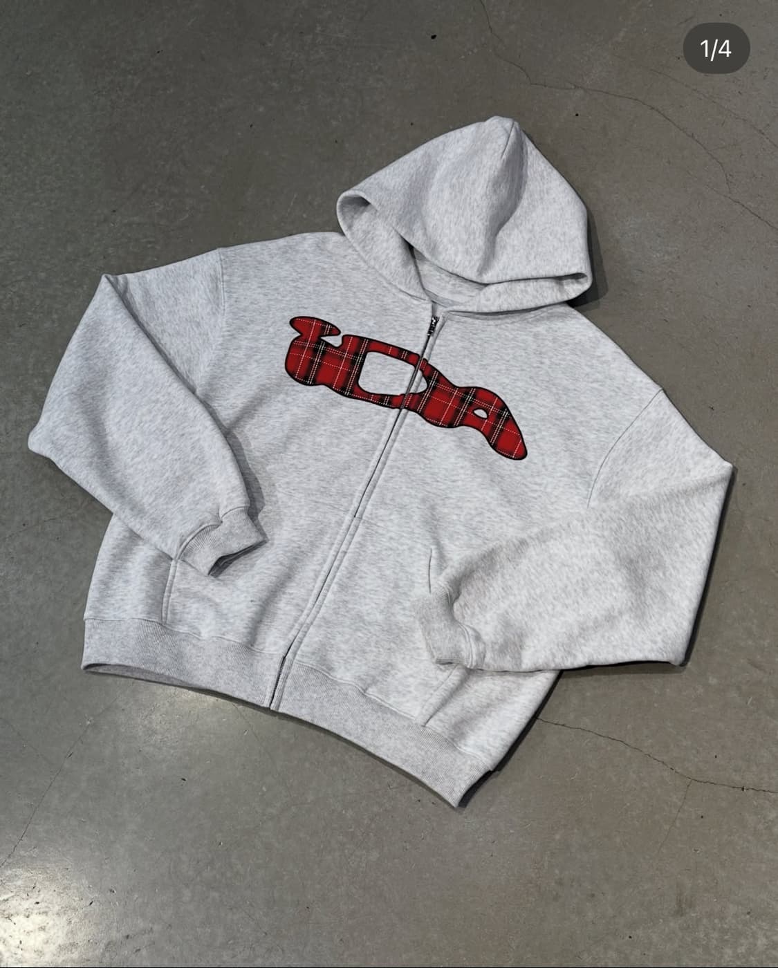 (유일매물)ida plaid 후드집업 S 상품이미지1