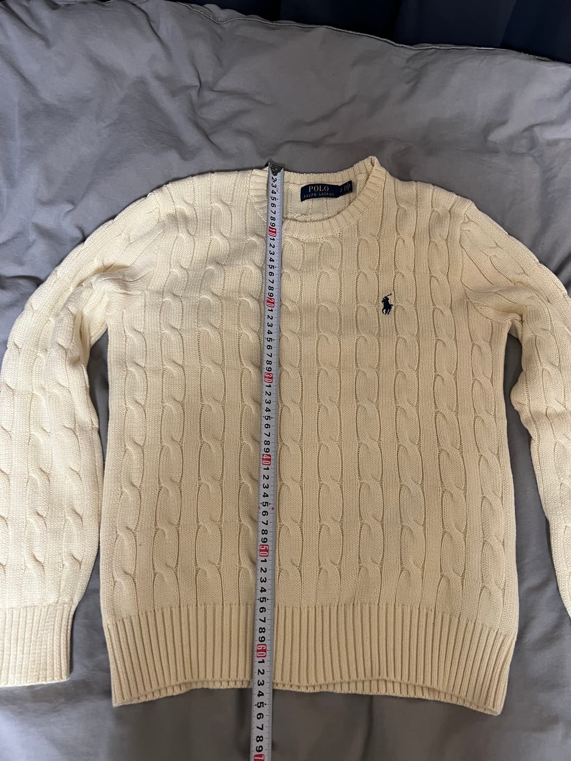 폴로 랄프로렌 케이블 꽈배기 니트 크림색 s 상품이미지7