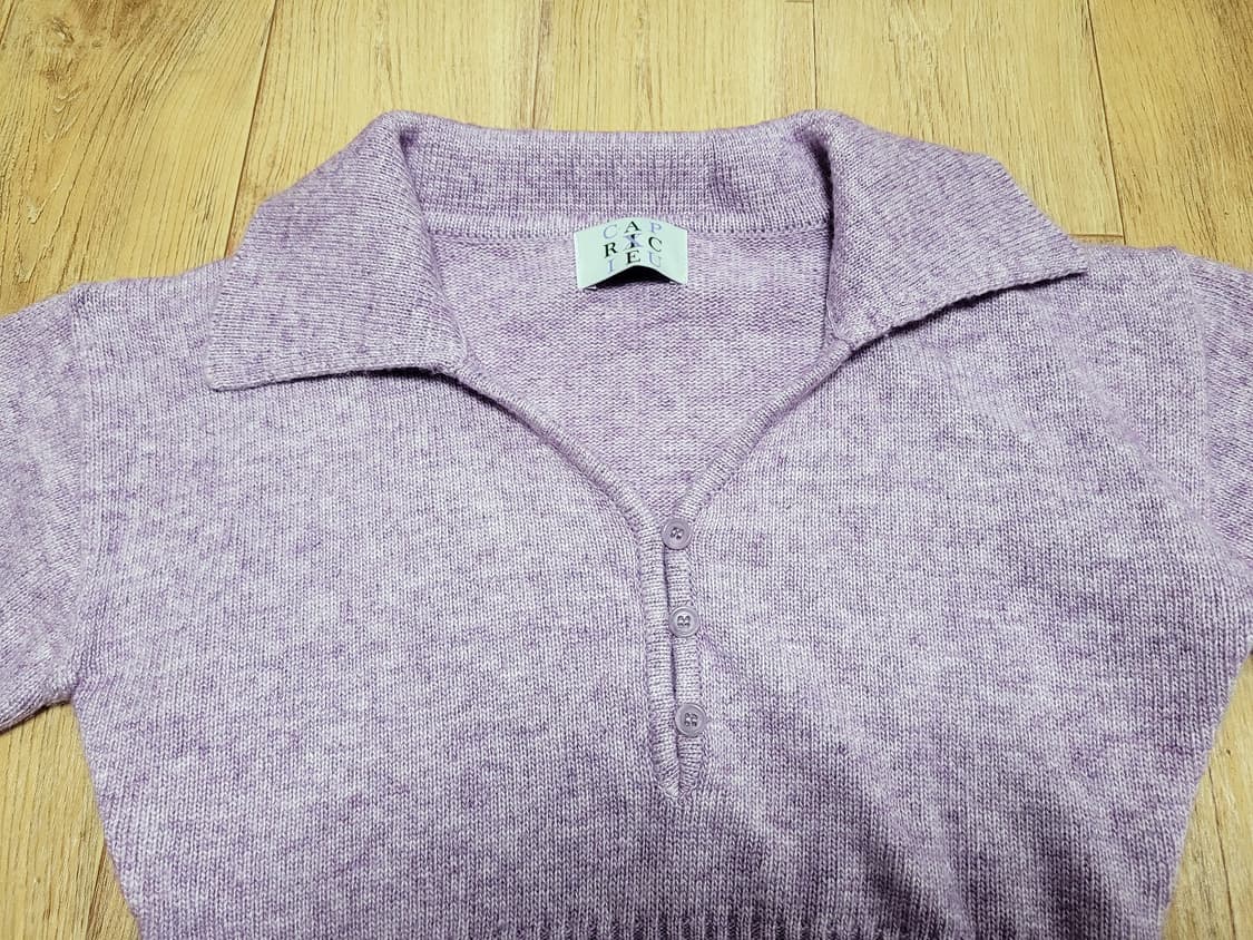 카프리슈(capricieux) 퍼플 크롭니트 55 새상품 상품이미지4