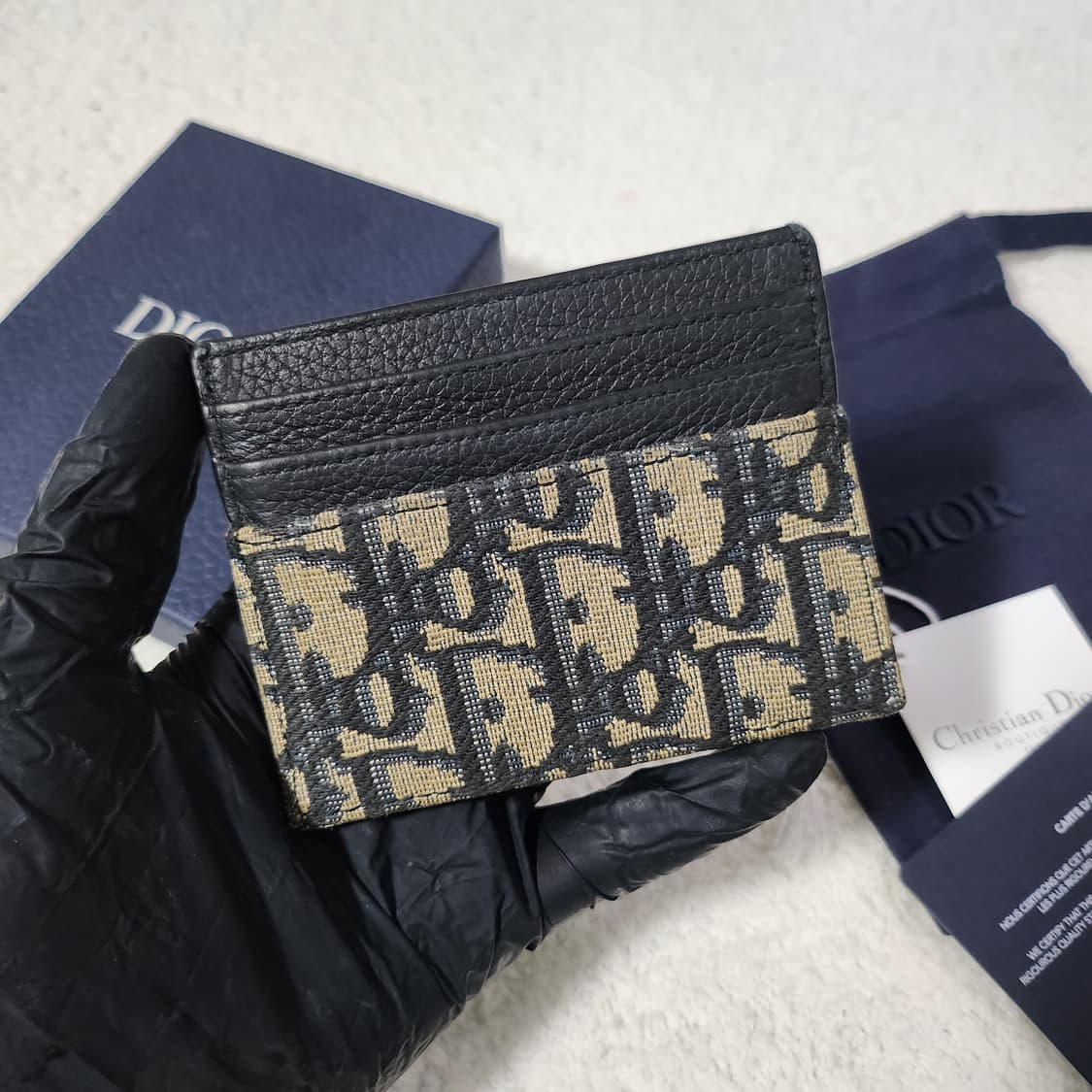 [풀구성]디올 오블리크 카드홀더 카드지갑 베이지 상품이미지3