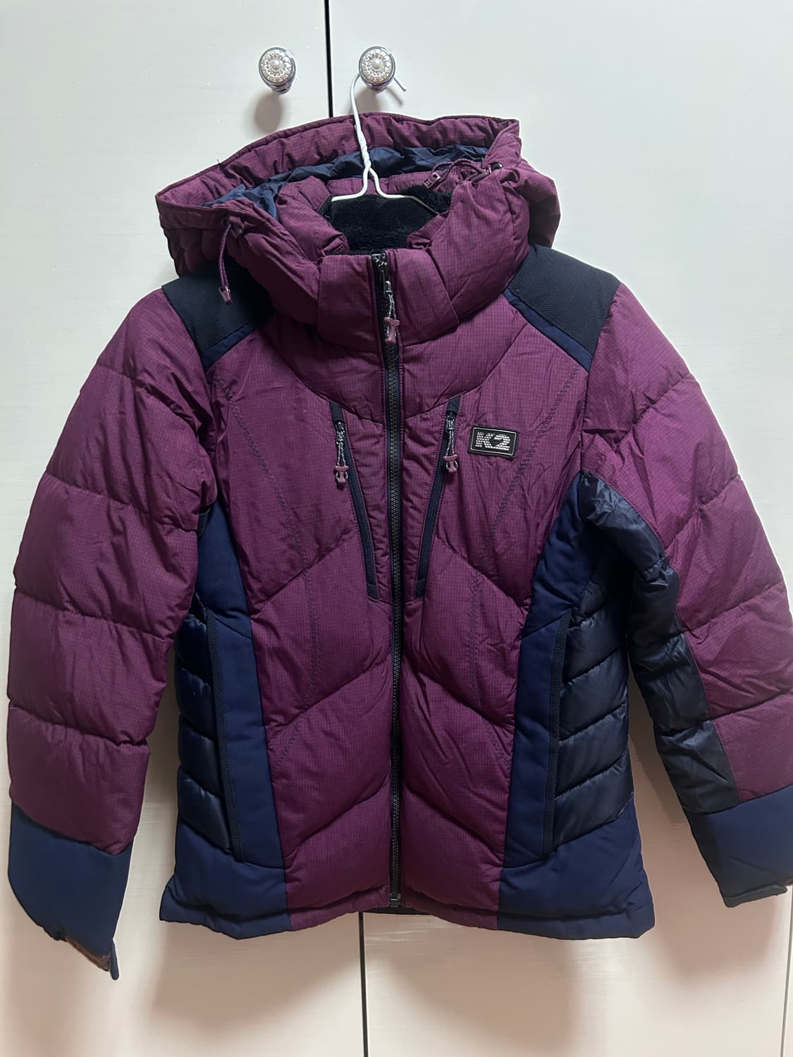K2 여성 패딩 85 버건디/네이비 상품이미지1