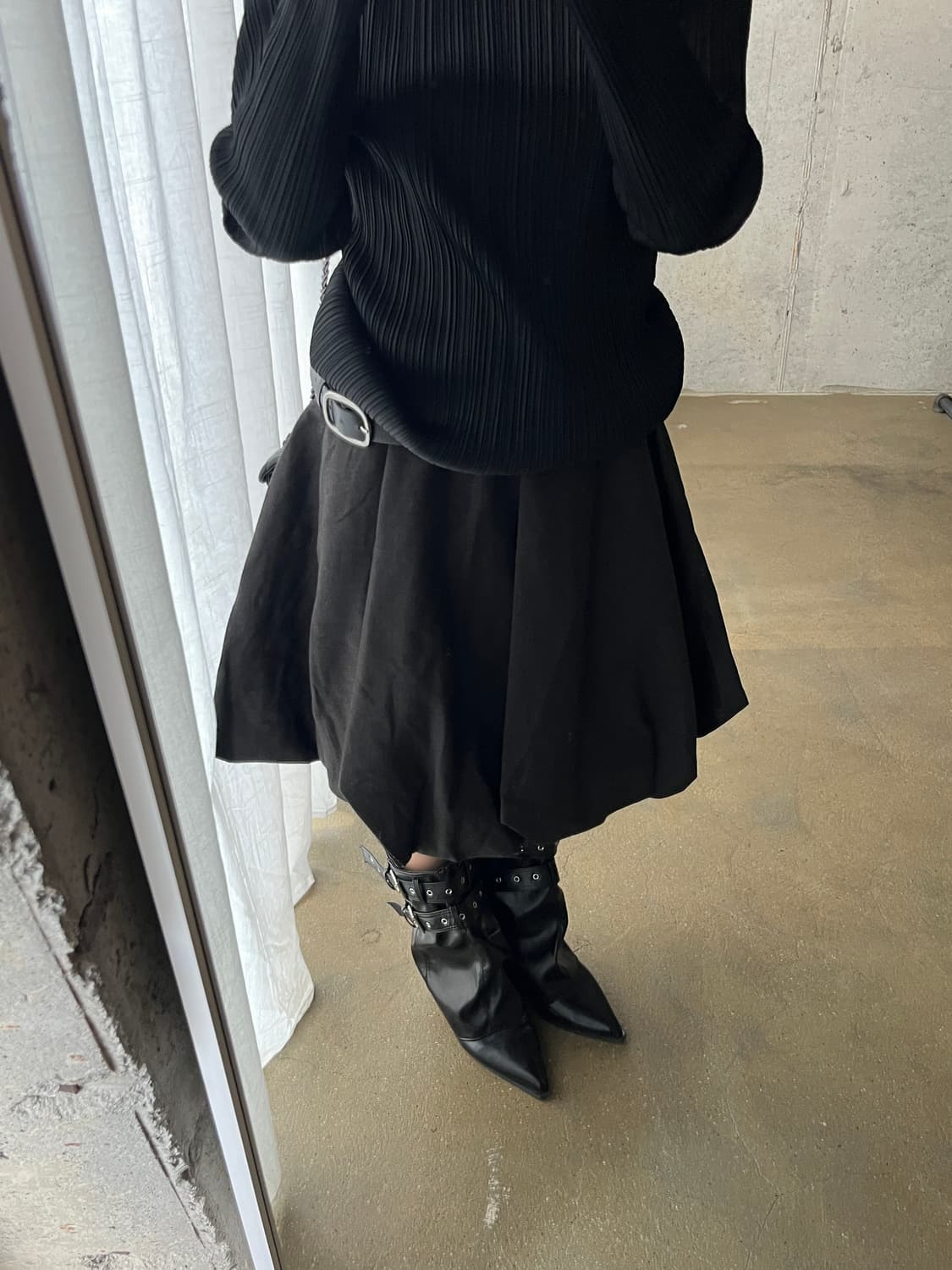 Rene 르네 울 벌룬 스커트 브라운 상품이미지7