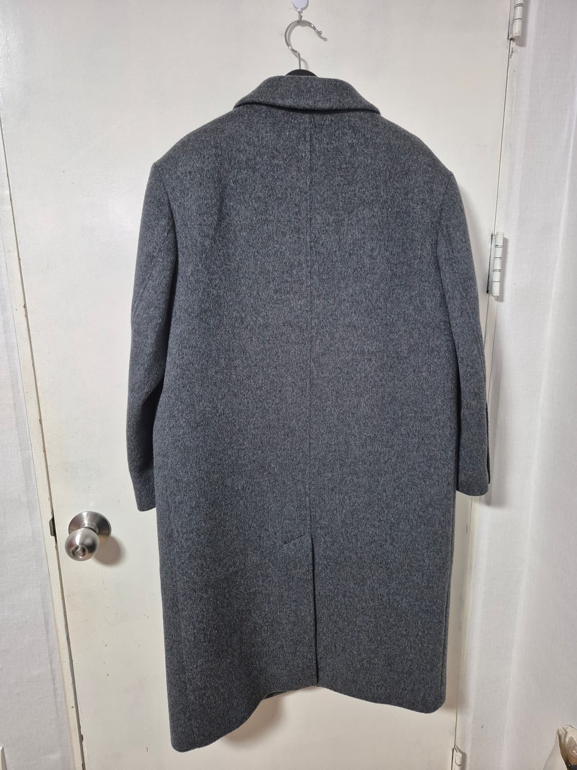 25FW 으음키임 울 캐시미어 카라 배색 롱코트 상품이미지3