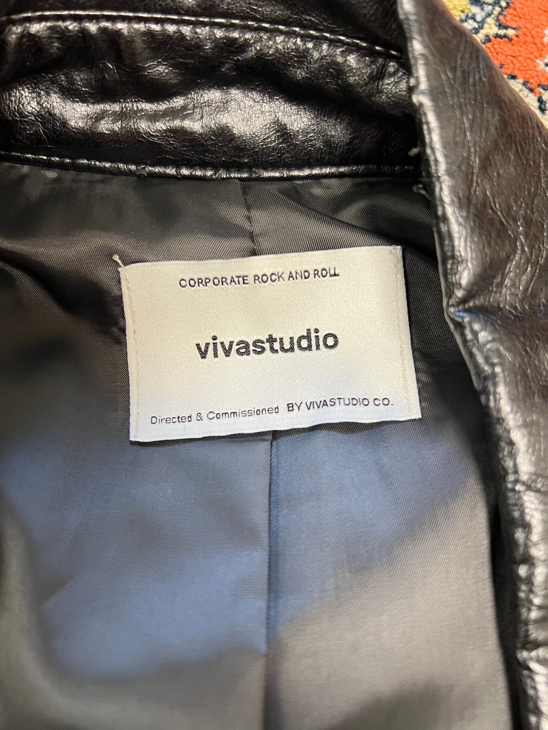 [XL] 비바스튜디오 비건레더 싱글 하프자켓 상품이미지6