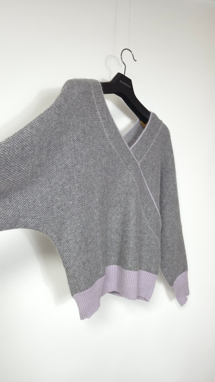 한섬 시스템 2021 울블렌드 브이넥 루즈핏 니트 탑  F 사이즈 상품이미지2