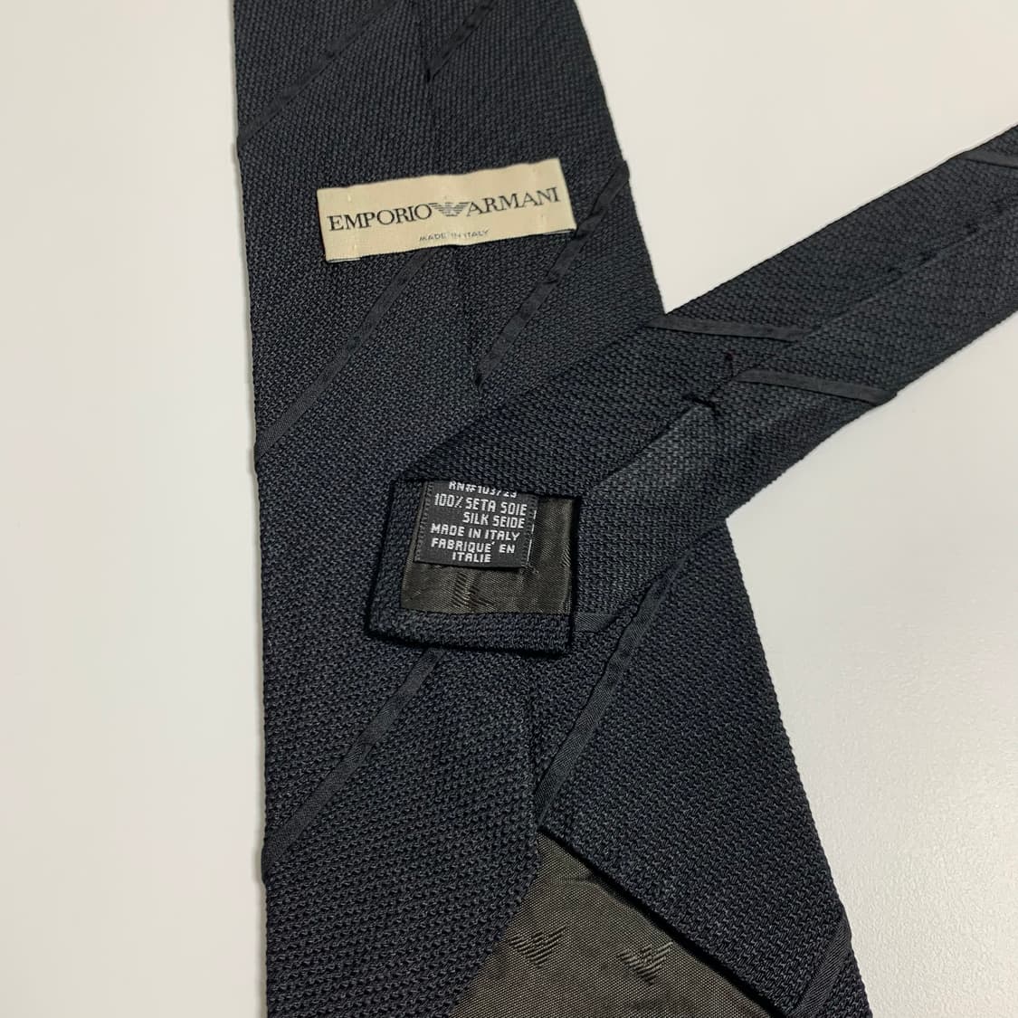 엠포리오 아르마니 명품넥타이 블랙 스트라이프 A+등급 100실크 이태리 상품이미지8