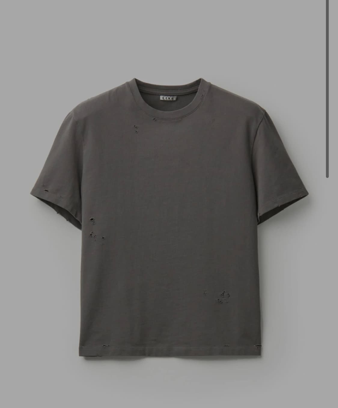 쿠어 데미지드 크롭 티셔츠 coor 상품이미지1