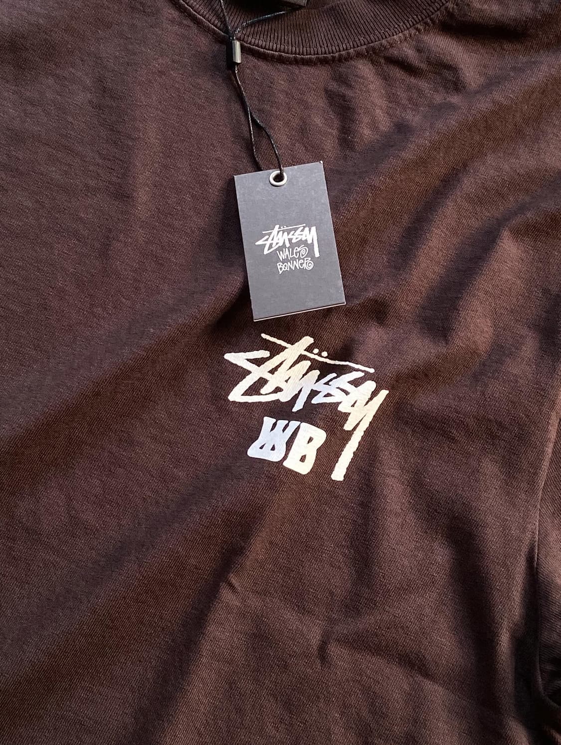 [S,M] 스투시 x 웨일즈 보너 오션 송 티셔츠 브라운 상품이미지7