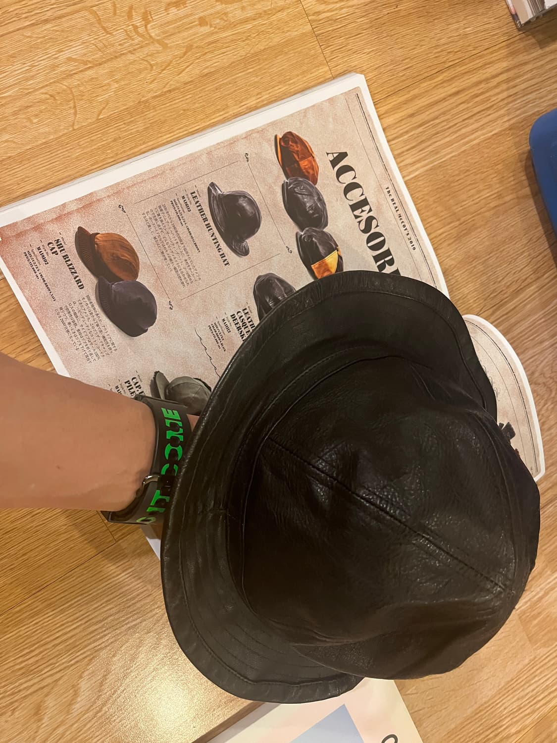 리얼맥코이 레더 헌팅 캡 상품이미지2