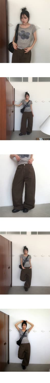 퍼팅 사이드 핀턱 와이드 코튼 팬츠
사이즈S 새상품 상품이미지3