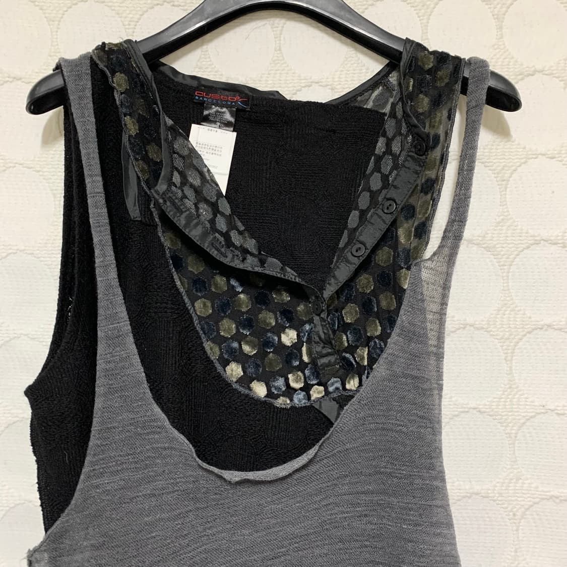 2000s 쿠스토 바르셀로나 런웨이 니트 레이어드 나시 상품이미지3