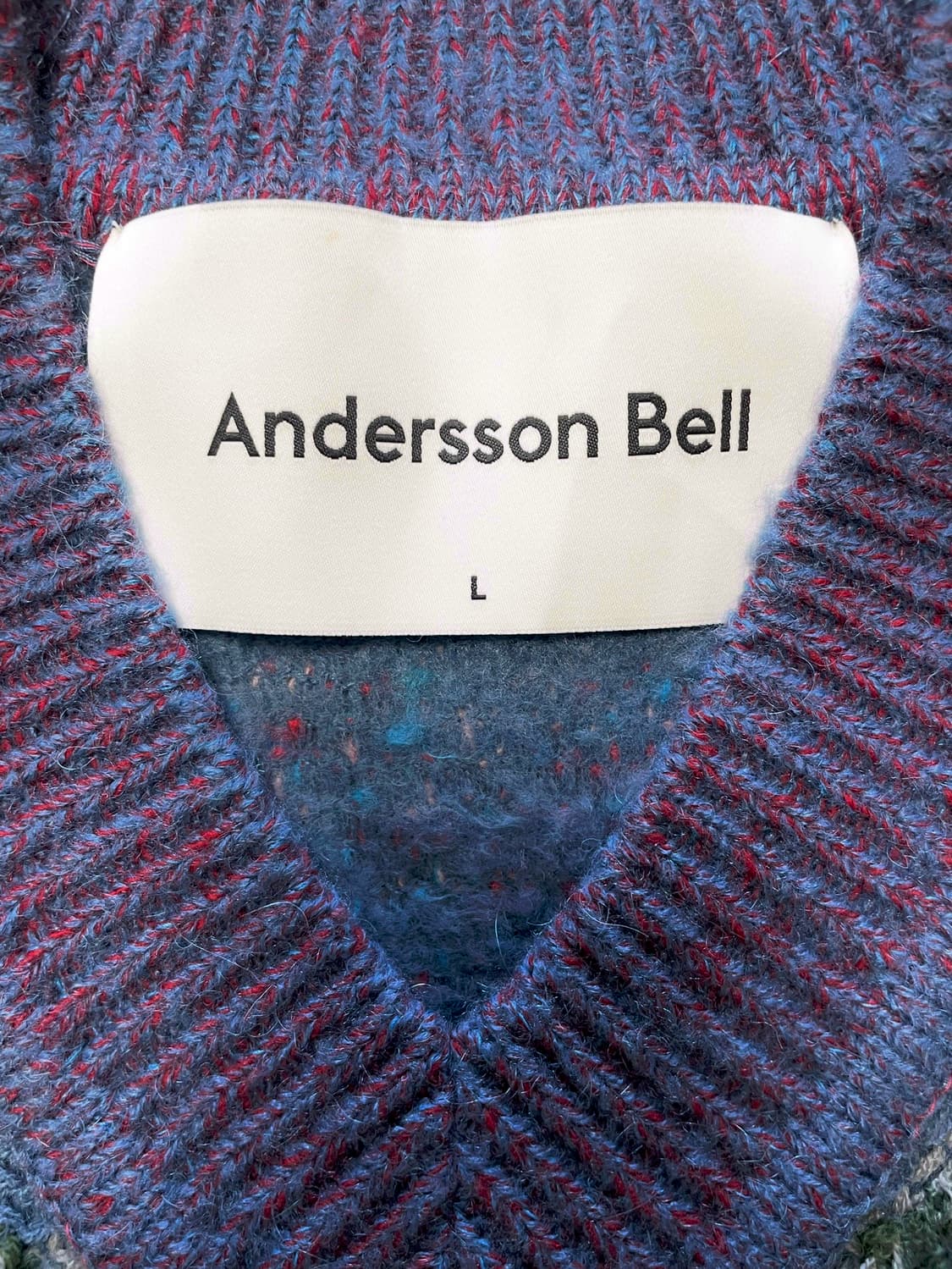 택포) 앤더슨벨 히피 패턴 니트 숏 베스트 조끼 상품이미지2