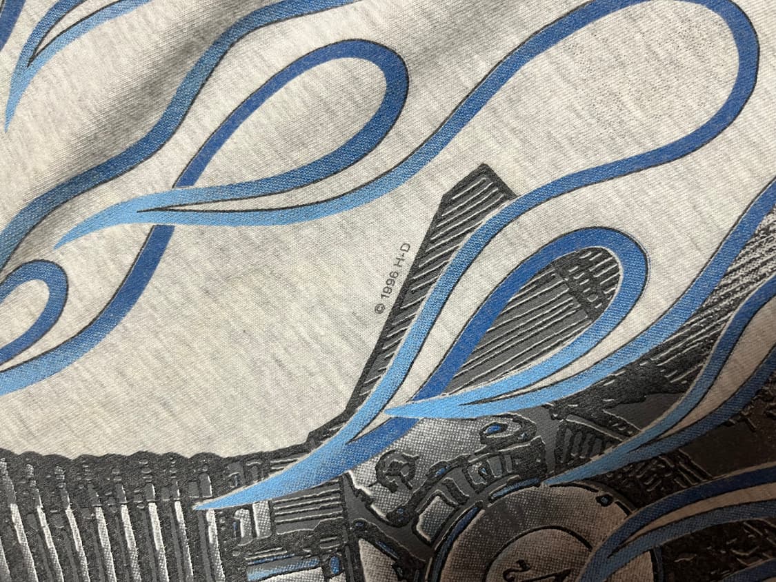90s Harley Davidson flame t-shirt 상품이미지9