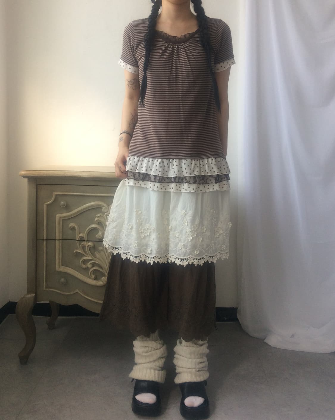Check pattern sleeveless 상품이미지1