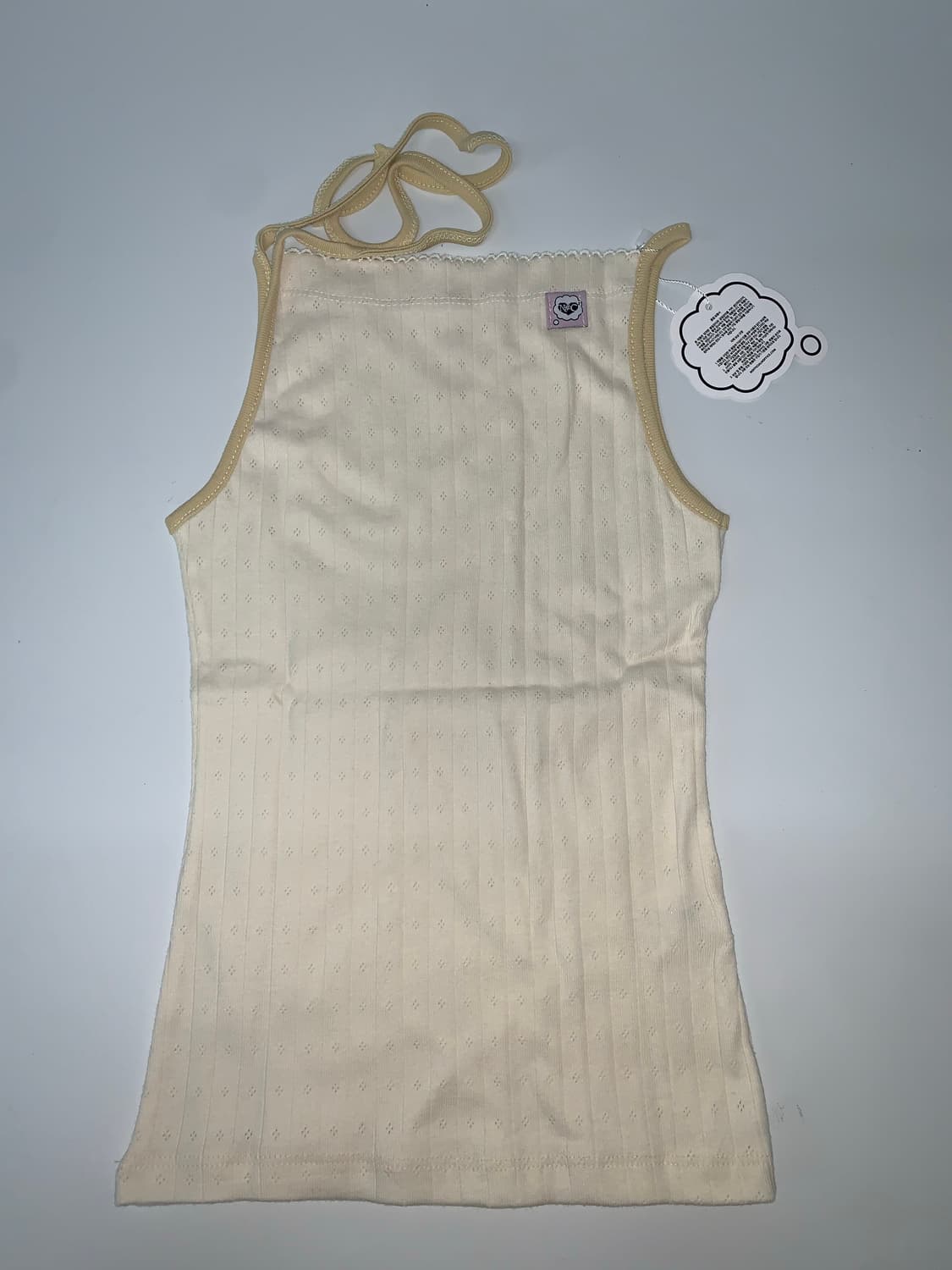 PIPED RIBBON STRAP SLEEVELESS TOP BUTTER 상품이미지10