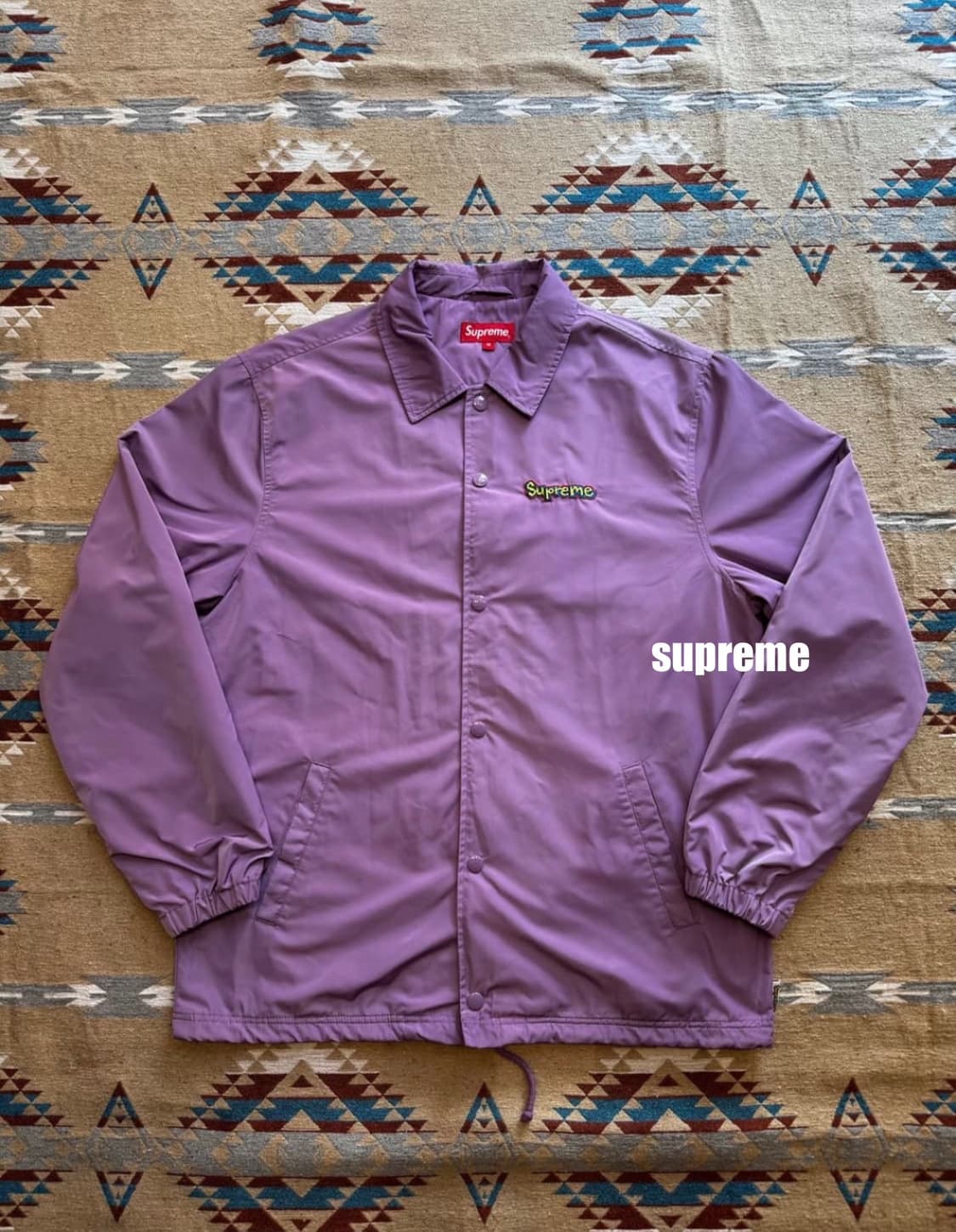 [M] 슈프림 곤즈 로고 코치자켓 퍼플 상품이미지1