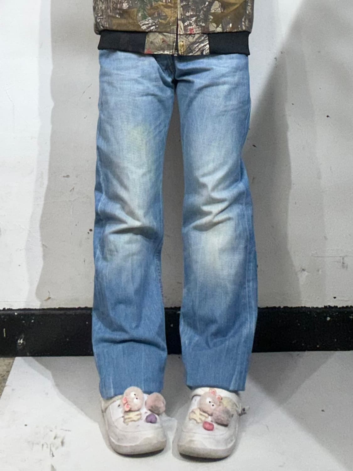 디젤 연청 와이드 데님 팬츠 청바지  상품이미지2