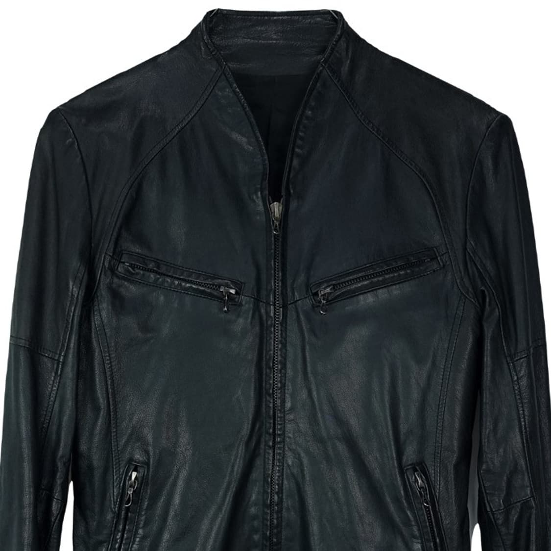 [셸락] 재팬 리얼 고트 스킨 슬림핏 고딕 가죽 자켓 블랙 M17844 상품이미지4