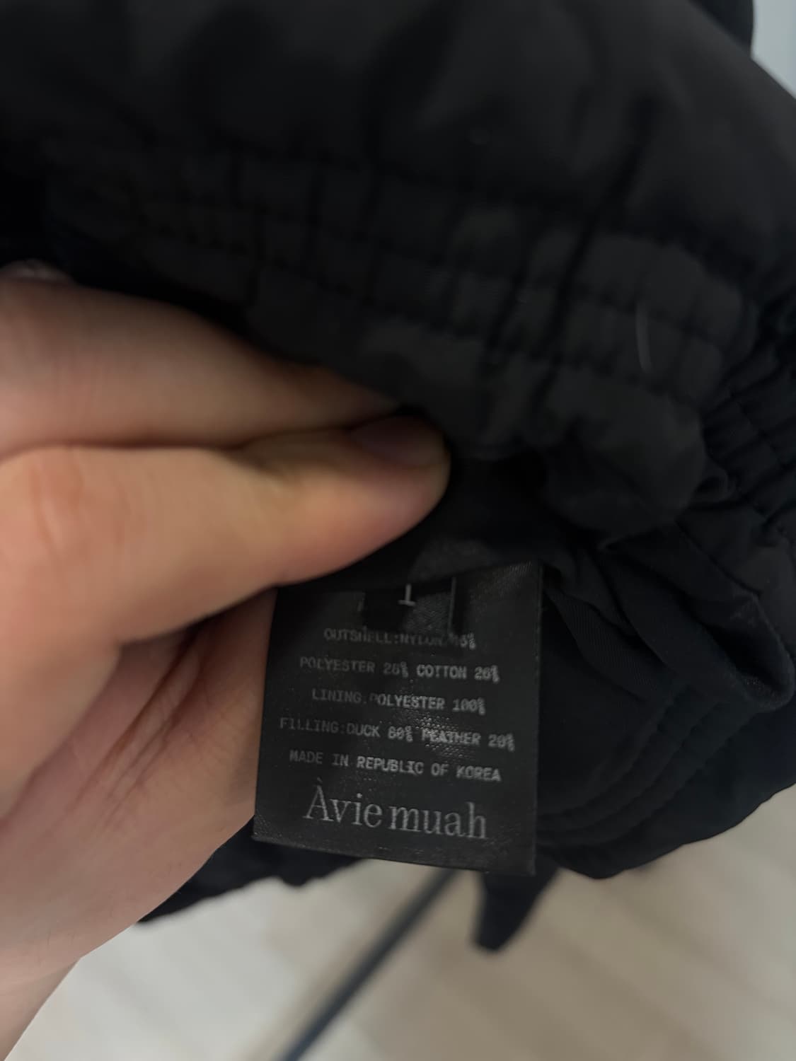 (1) 아비에무아 덕 다운 숏 재킷 블랙 상품이미지5