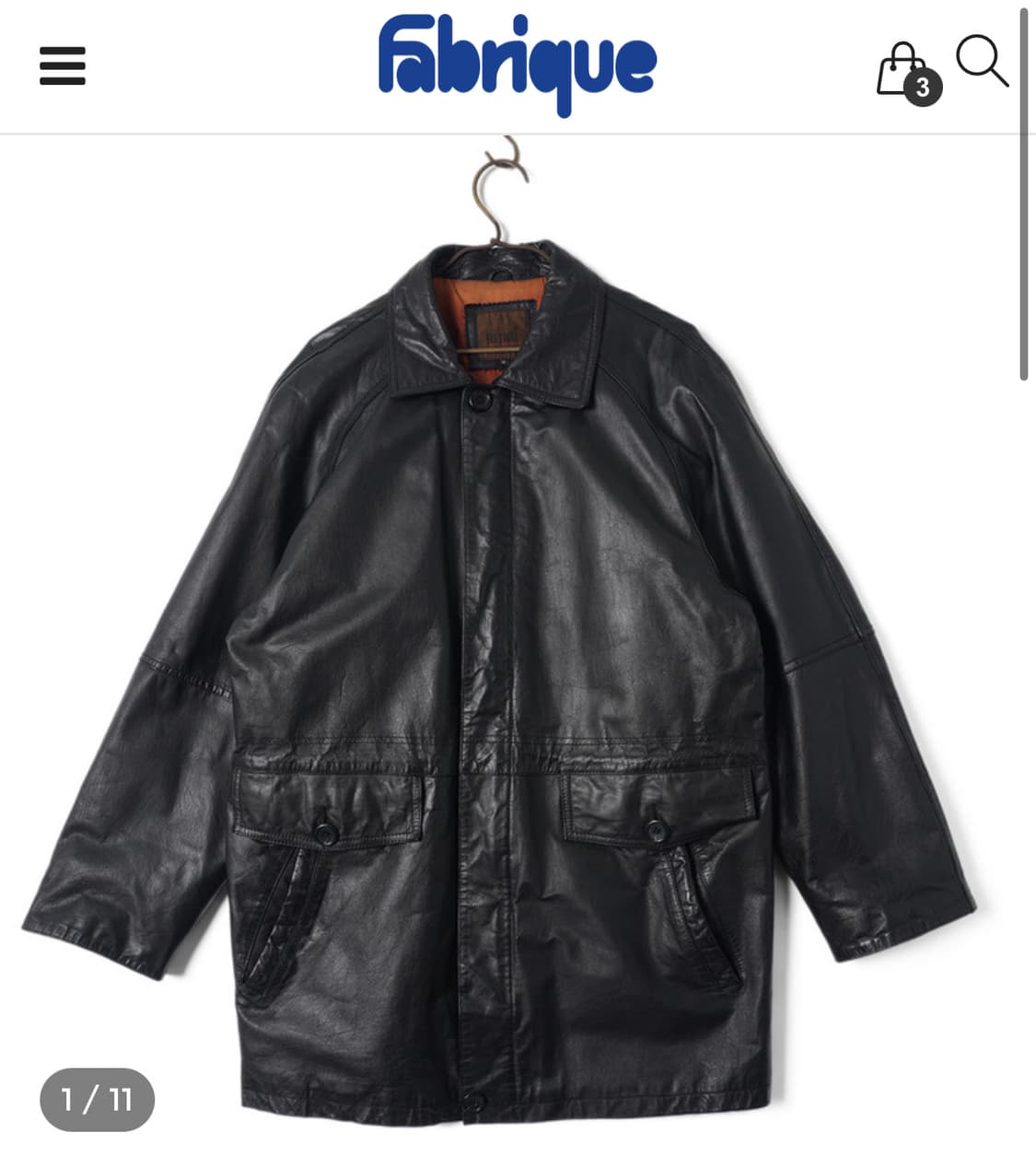 빈티지 카코트 레더자켓 (Cowhide, Black) 상품이미지1