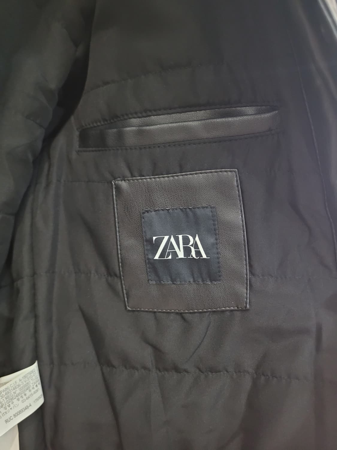 자라맨 페이크 레더 가죽 패딩 오버핏 셔츠형 자켓 S사이즈 상품이미지7