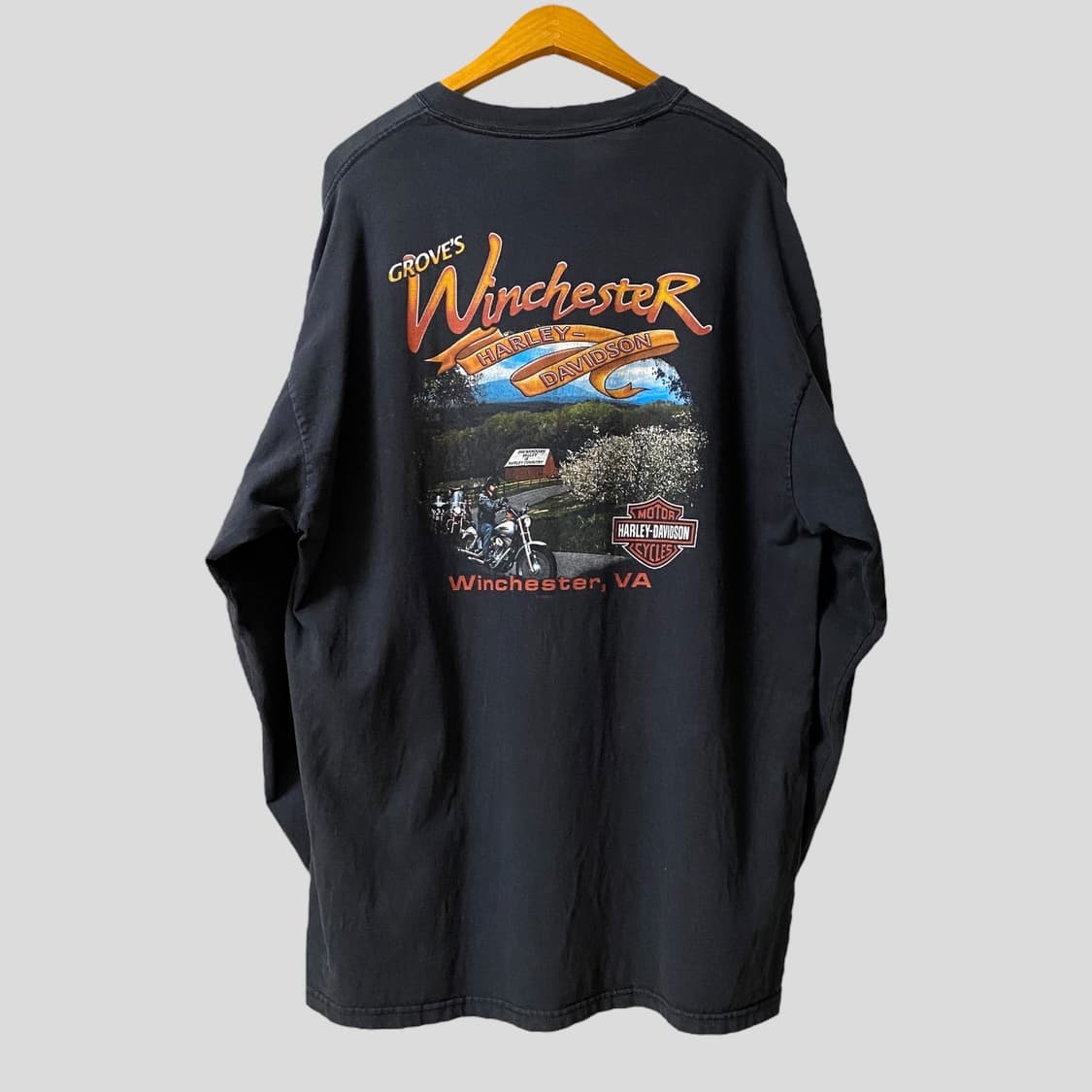 (2XL)00s 할리데이비슨 플레임 긴팔티셔츠 상품이미지8