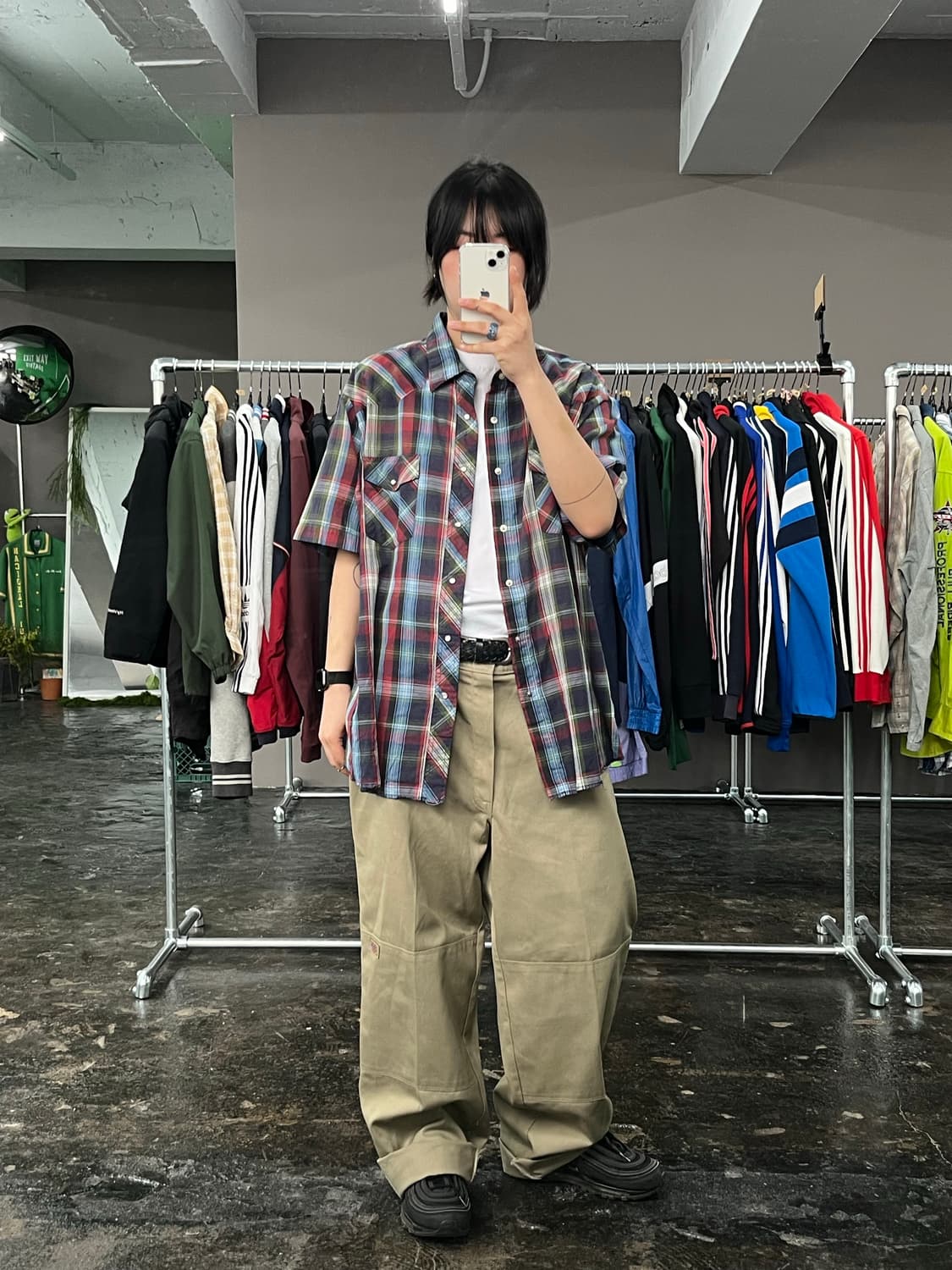 랭글러 웨스턴 체크 반팔 셔츠 상품이미지2