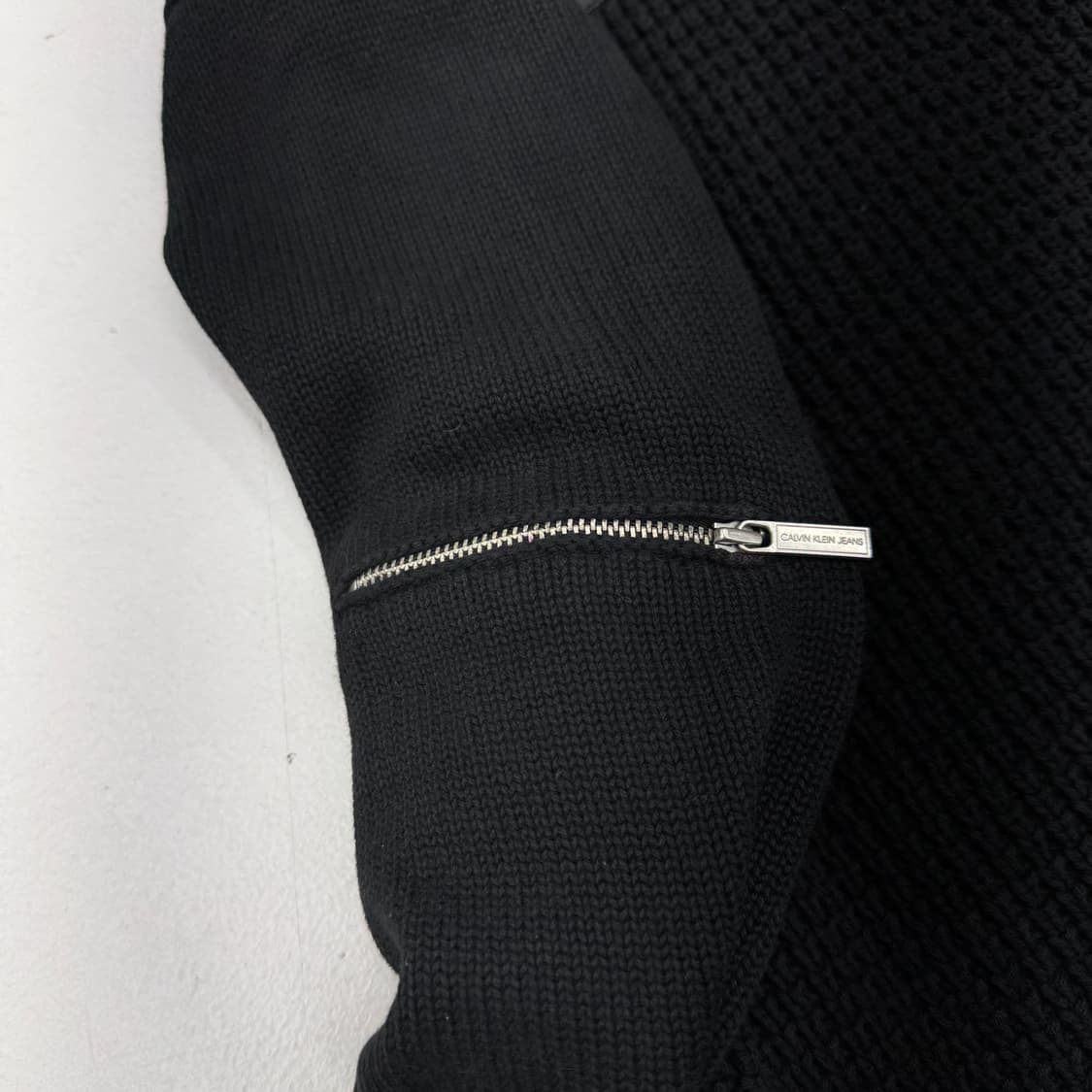 캘빈클라인 니트집업 블랙 상품이미지5
