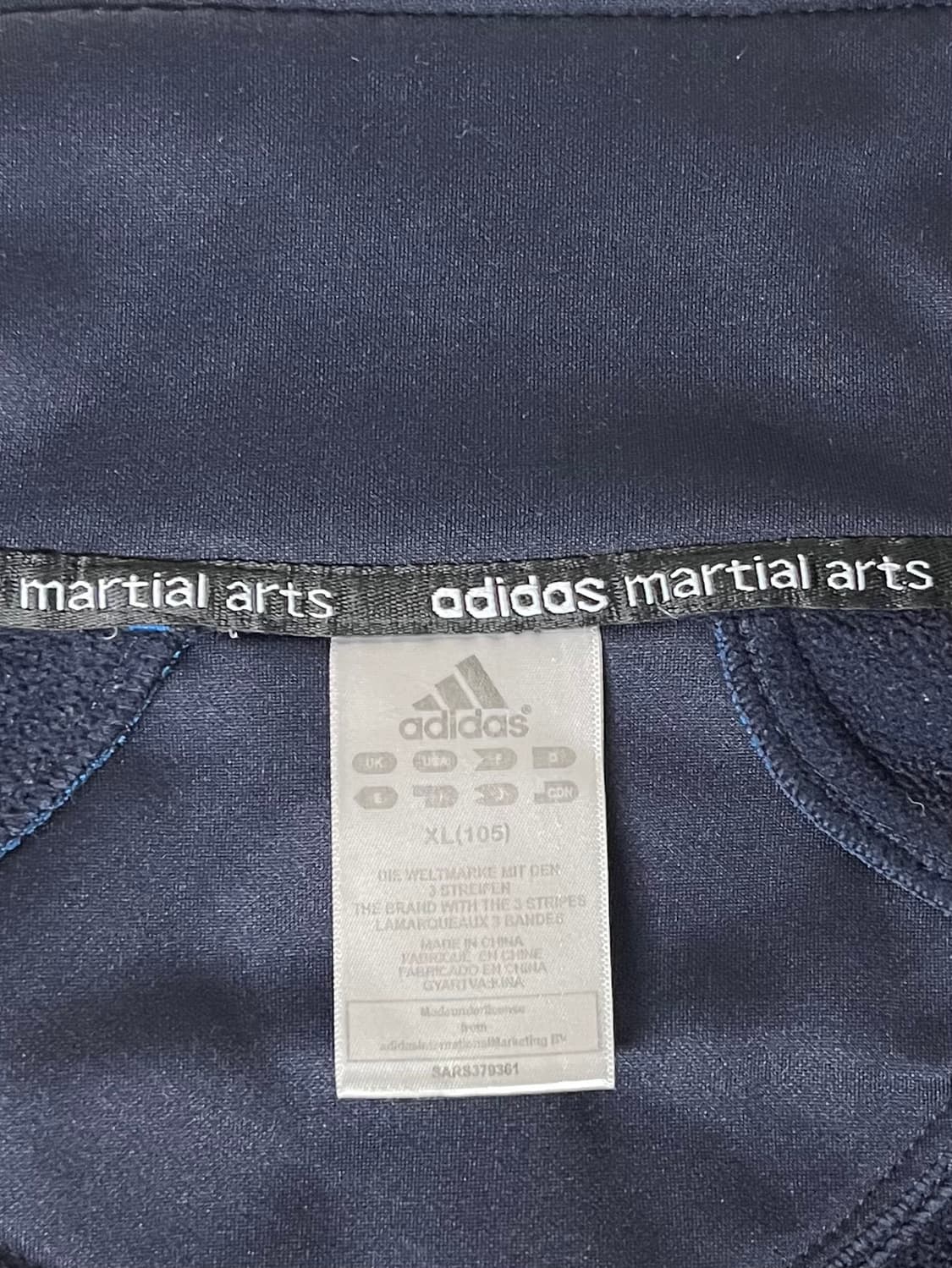 XL) 아디다스 마샬아츠 기모 트랙탑 네이비 상품이미지4