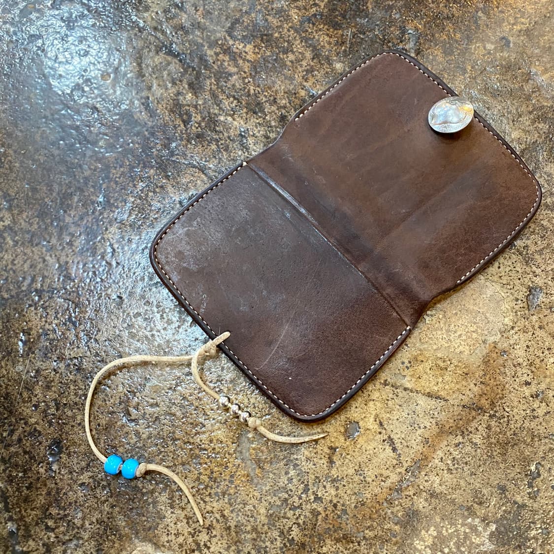 빈티지 에이징 가죽 지갑 상품이미지6