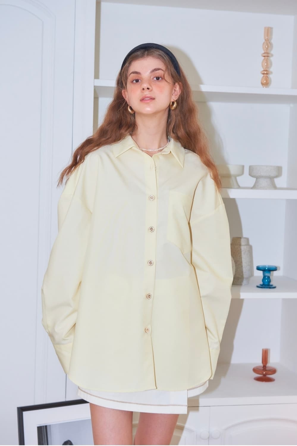 [살롱드의 솔리드 랩 셔츠 레몬 {Solid Wrap
Shirt_ Lem 상품이미지2