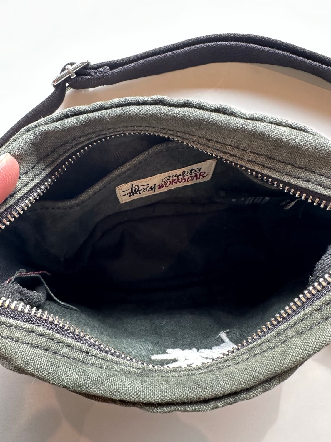 STUSSY 캔버스 워시드 사이드 파우치 상품이미지4