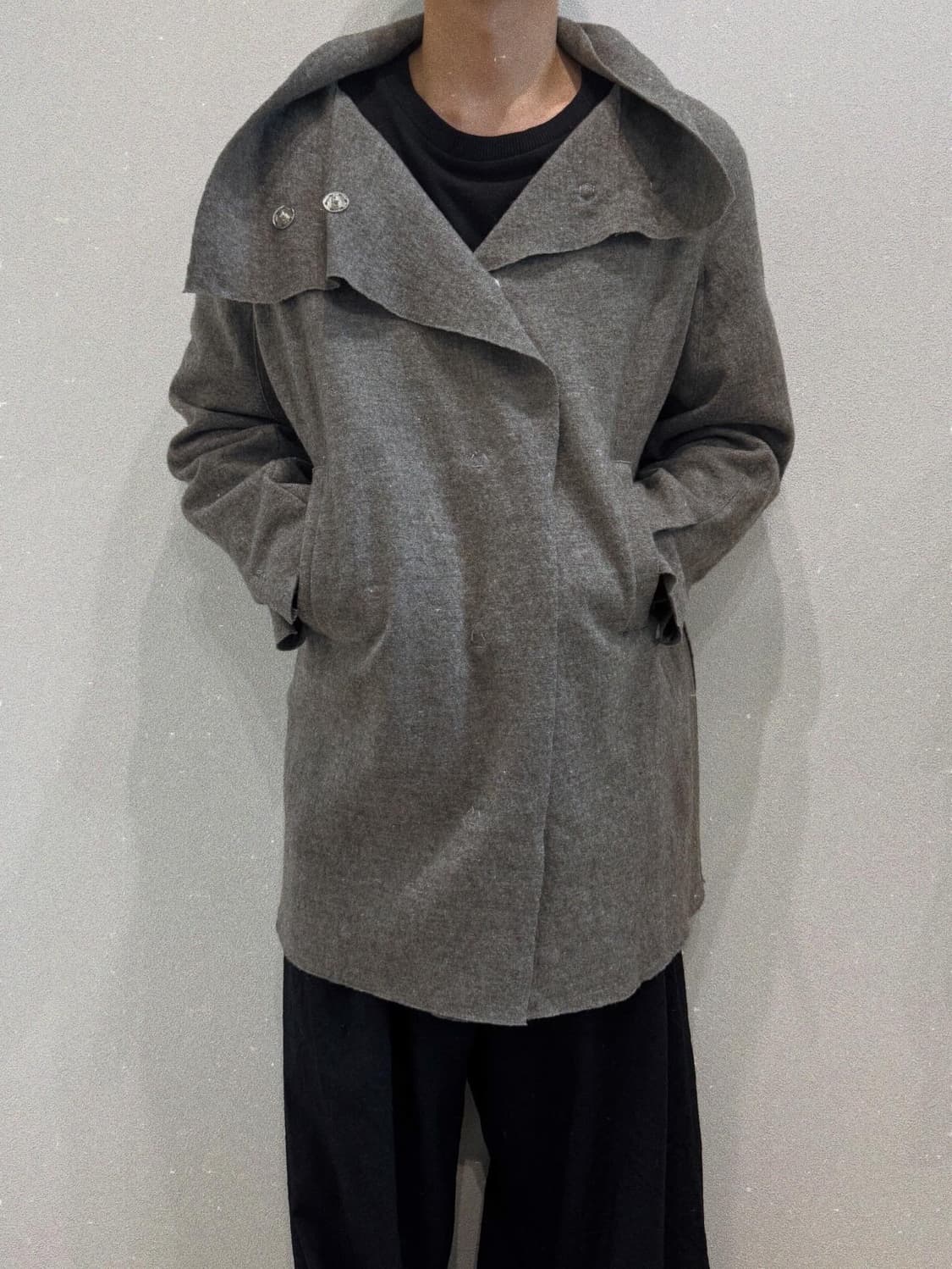 요지야마모토 08aw 비대칭 코트 가디건 상품이미지2