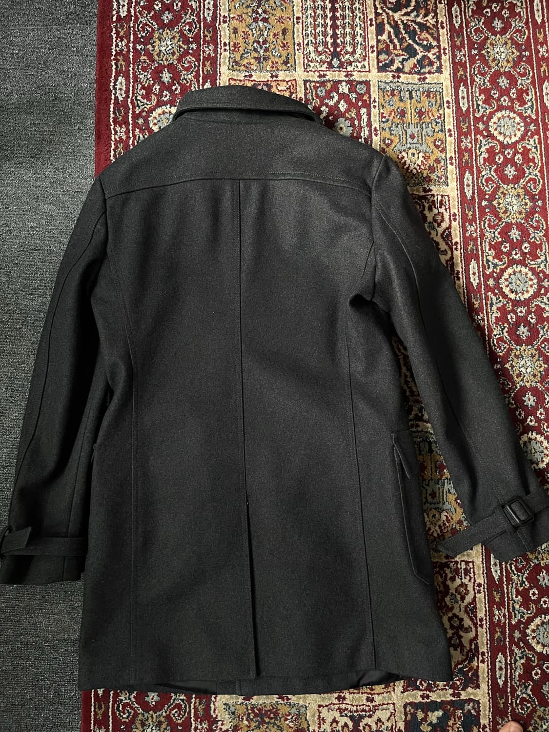 솔리드 옴므 우영미 더블 코트 차콜 상품이미지2