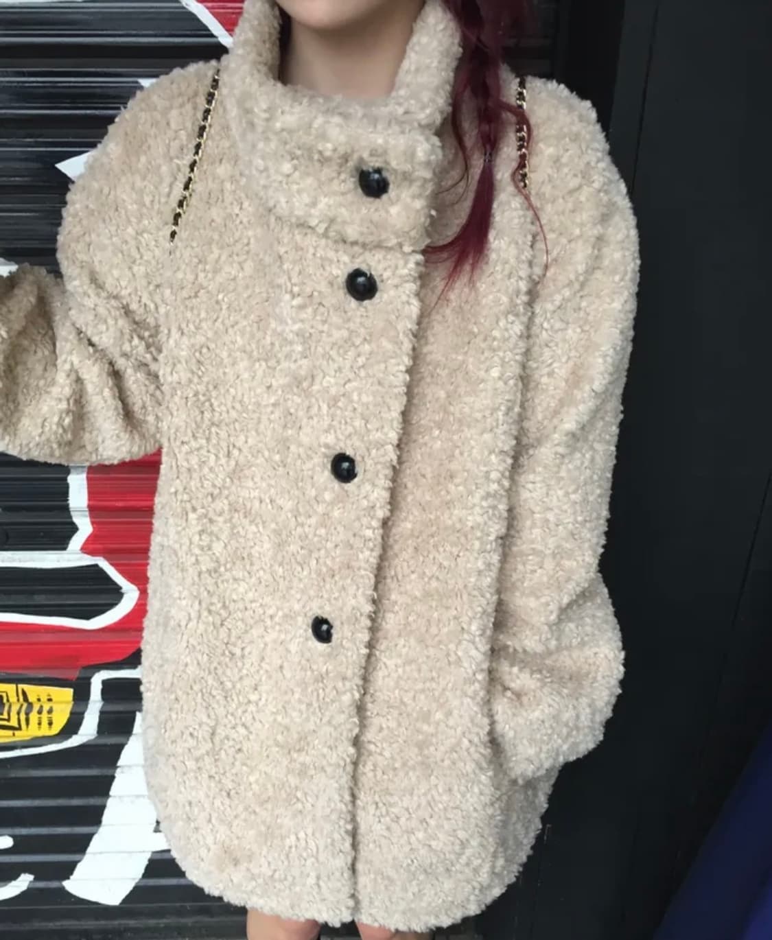 뮤즈드 포비 양털 오버 하프 스웨이드 코트 퍼자켓 상품이미지3